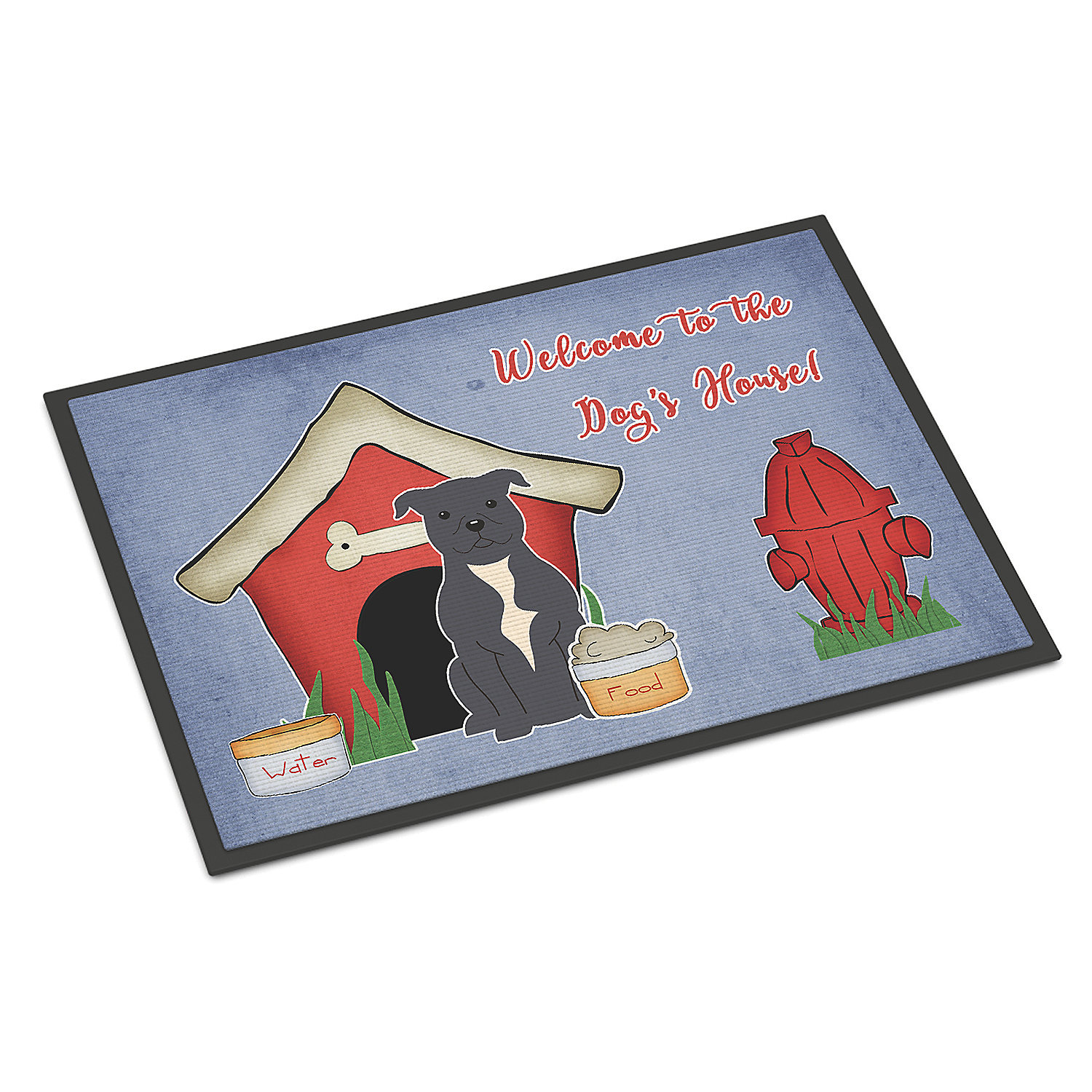 Carolines Treasures Dog House Collection Staffordshire Bull Terrier Blue Indoor or Outdoor Mat 24x36 BB2800JMAT 24 x 36 Multicolor
