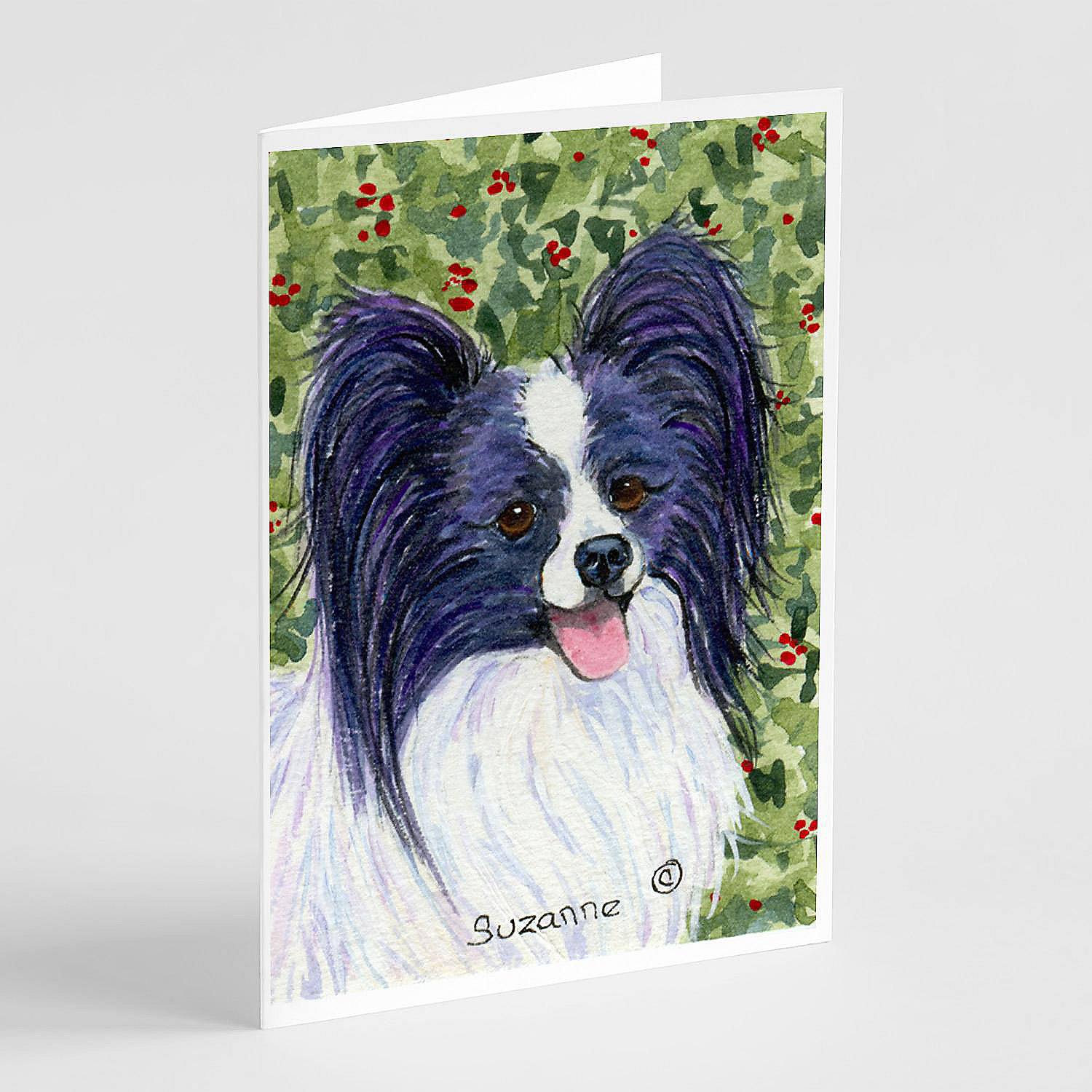 Caroline's Treasures Papillon Greeting Cards and Envelopes Pack of 8, 7 ...