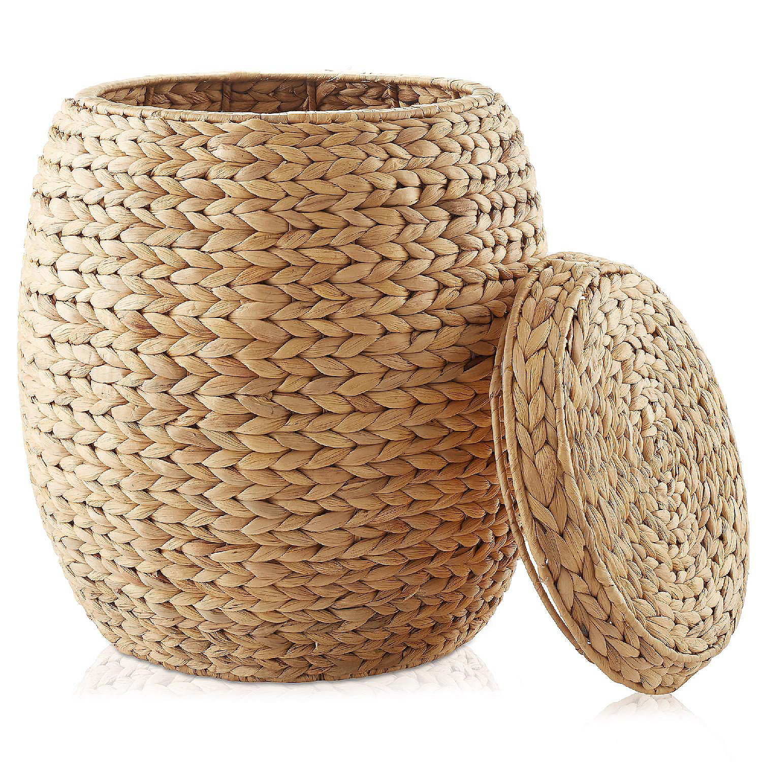 Casafield Round Hyacinth Storage Basket/Hamper/Planter for Laundry