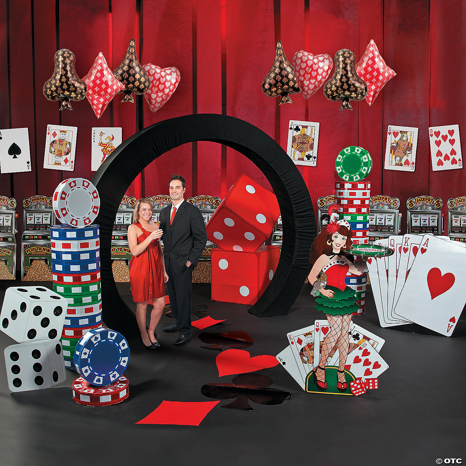 Casino Party Poker Vegas Playing Cards Hanging Decorations 