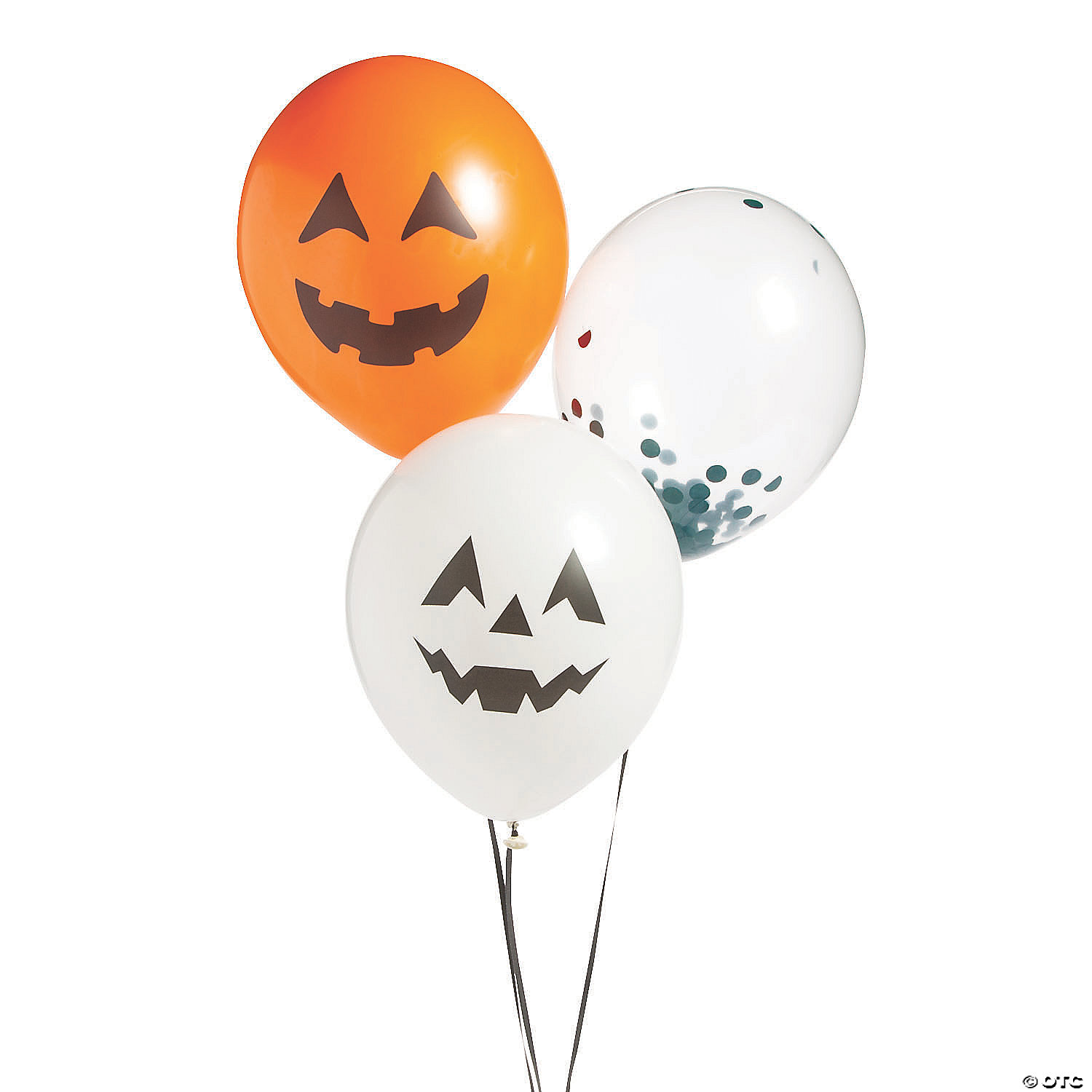 24 Halloween Party Balloons Black /& Orange Spooky Print Latex Balloon Decoration