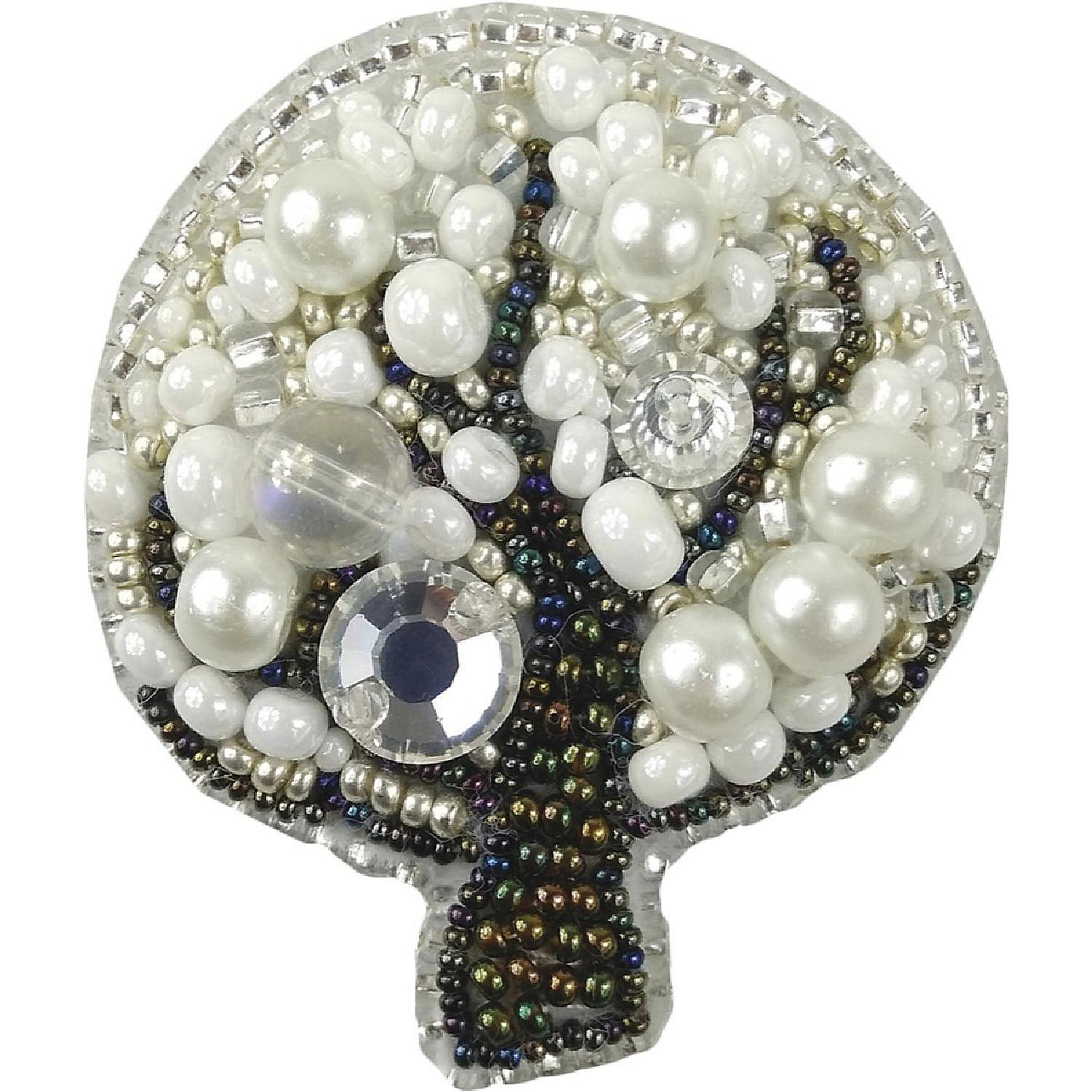 Charivna Mit Beadwork kit for creating brooch Crystal Art "Tree