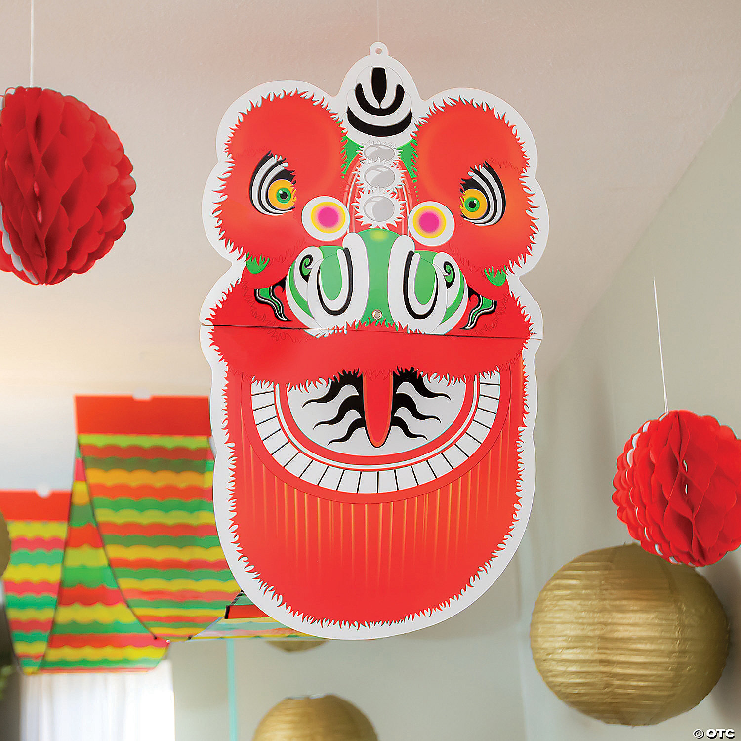 6.6 Feet Bememo 3D Chinese New Year Dragon Garland Hanging Decoration