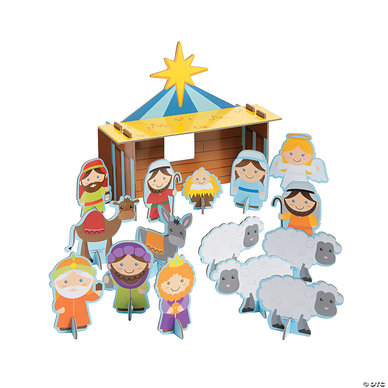 Chipboard Nativity Playset | Oriental 
