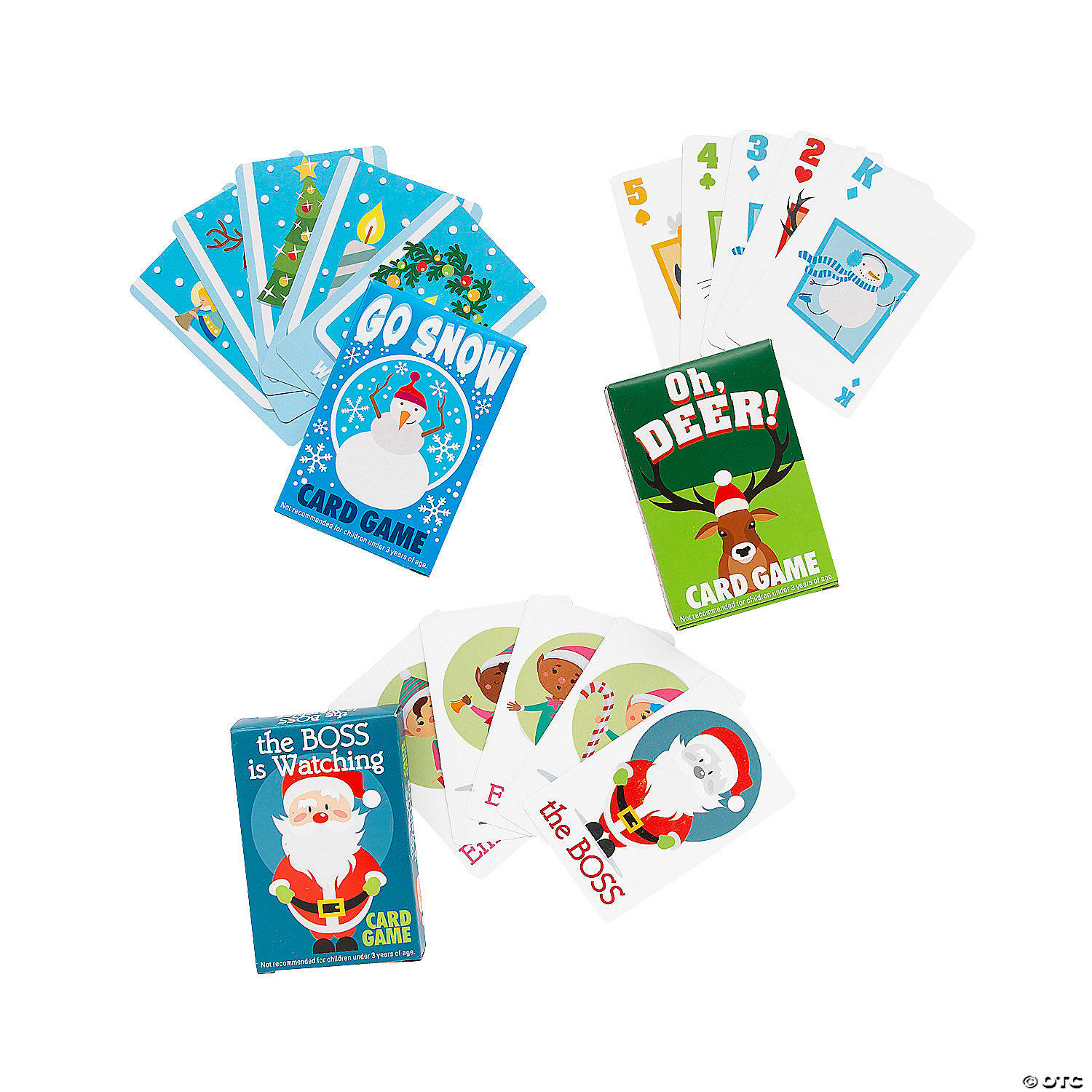 Christmas Card Game Assortment 12 Pc. Oriental Trading