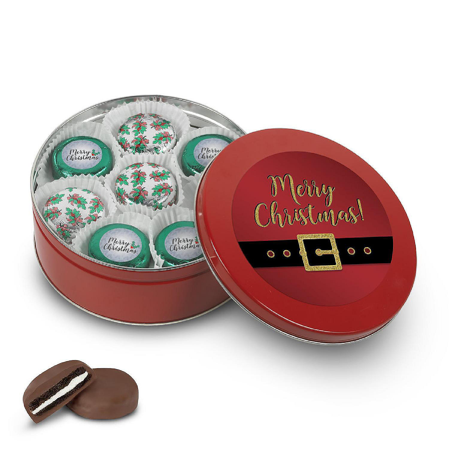 Christmas Chocolate Gift Tin Chocolate Covered OREOS Cookies - Santa ...