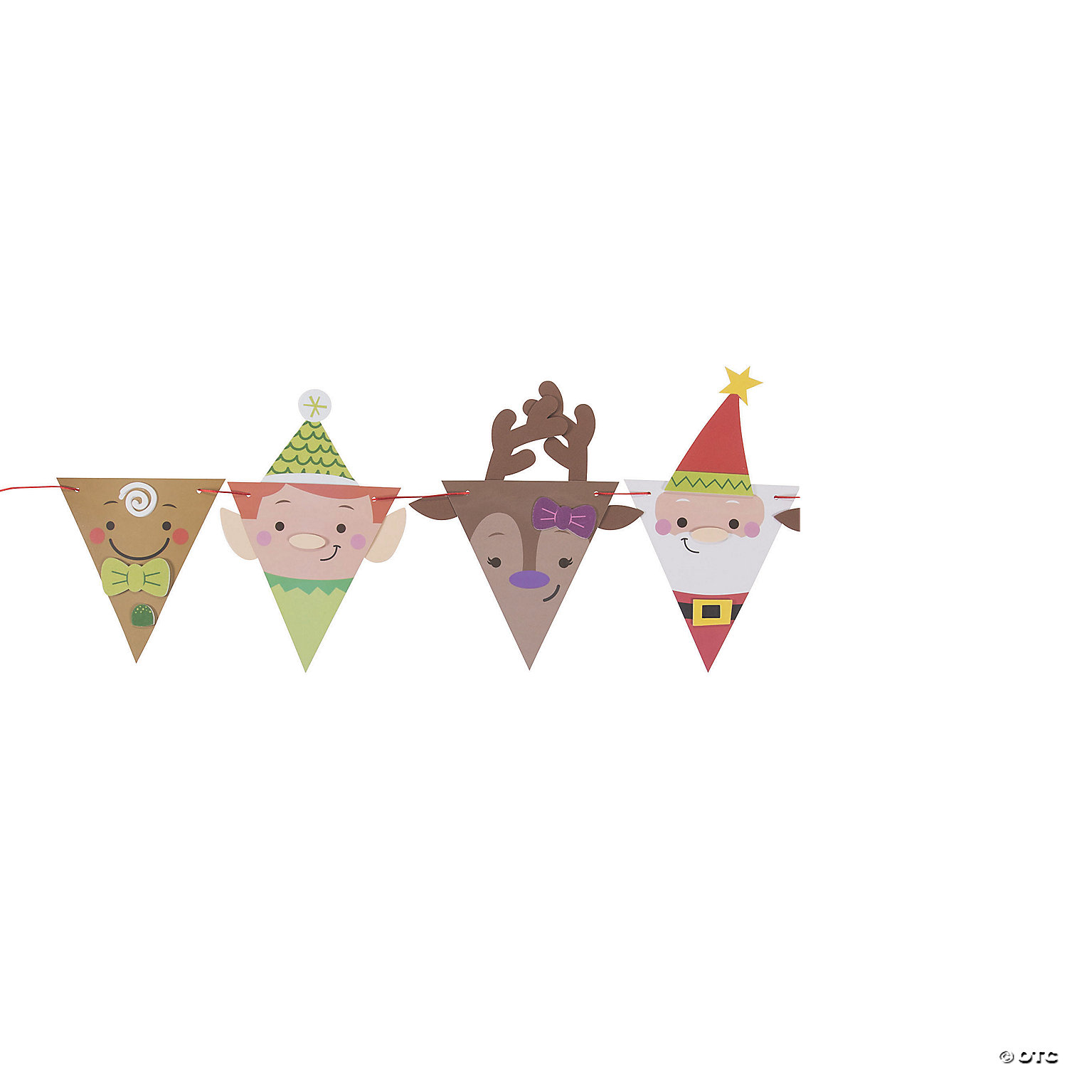 Download Christmas Pennant Banner Craft Kit Oriental Trading PSD Mockup Templates