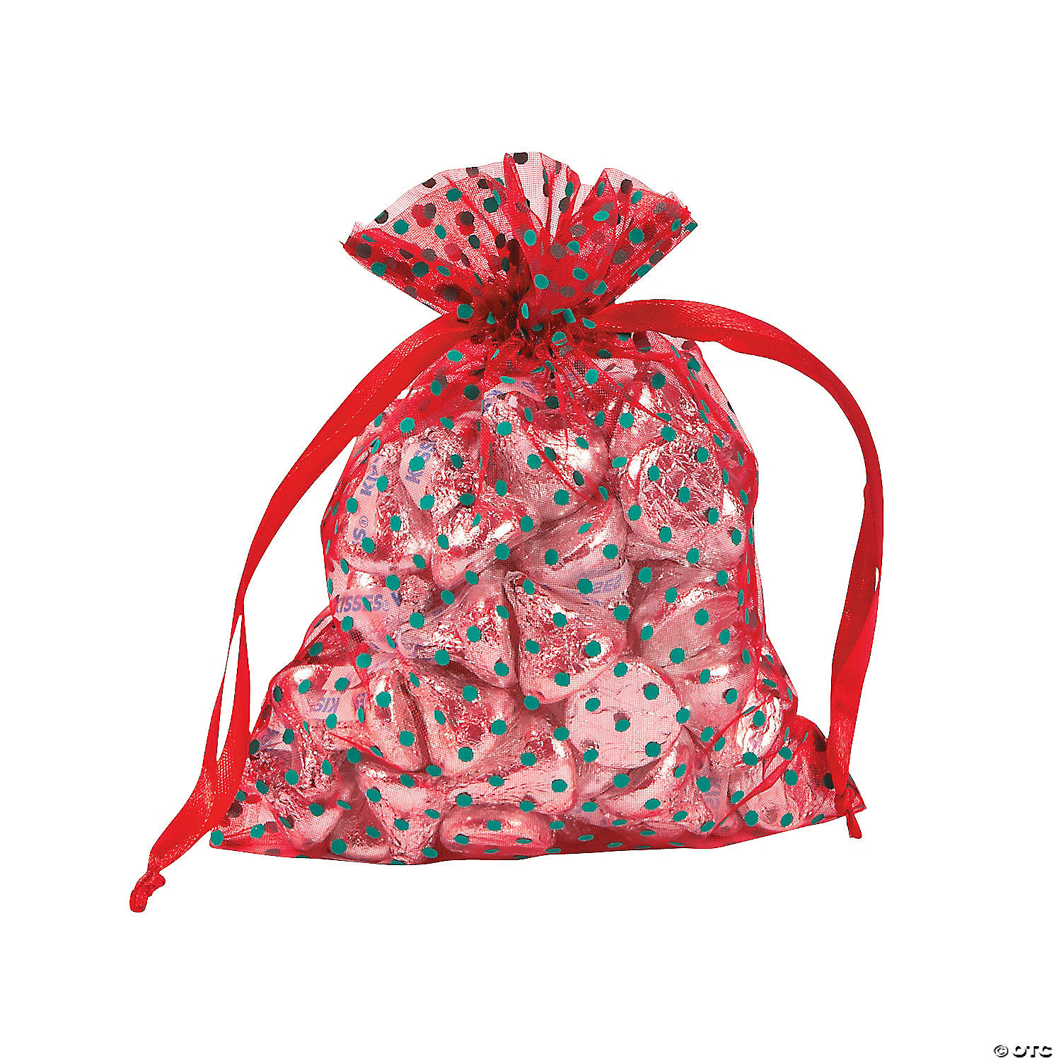 RED Sheer Organza 4" Drawstring Gift Pouch Bags 12pc