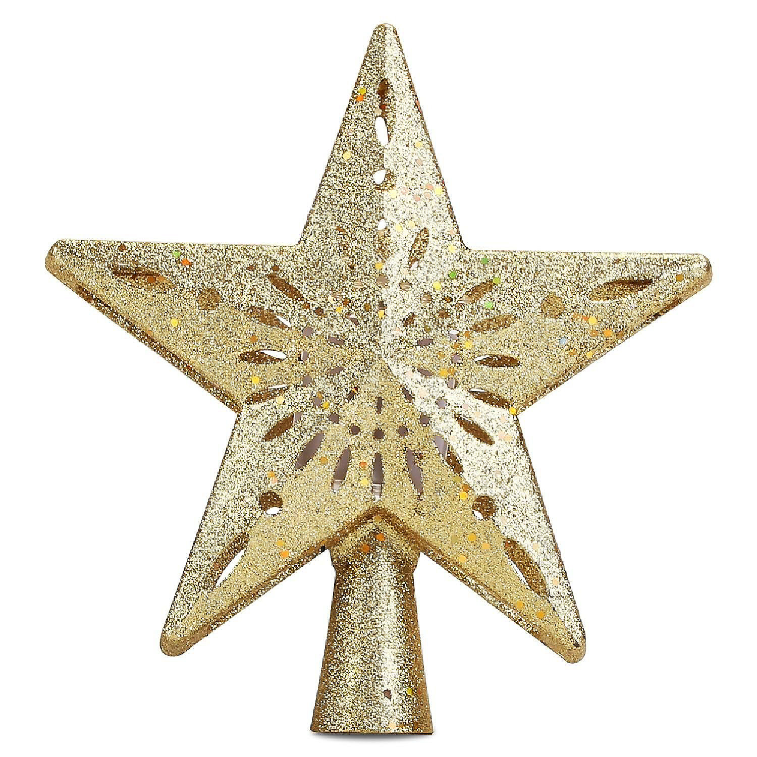 Christmas Tree Topper Star with Projector Light White Revolving White
