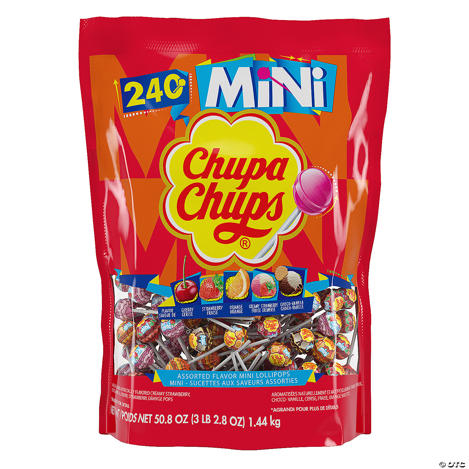 Chupa Chups Lollipops, Assorted Flavors in Box, 3LB Bulk Candy