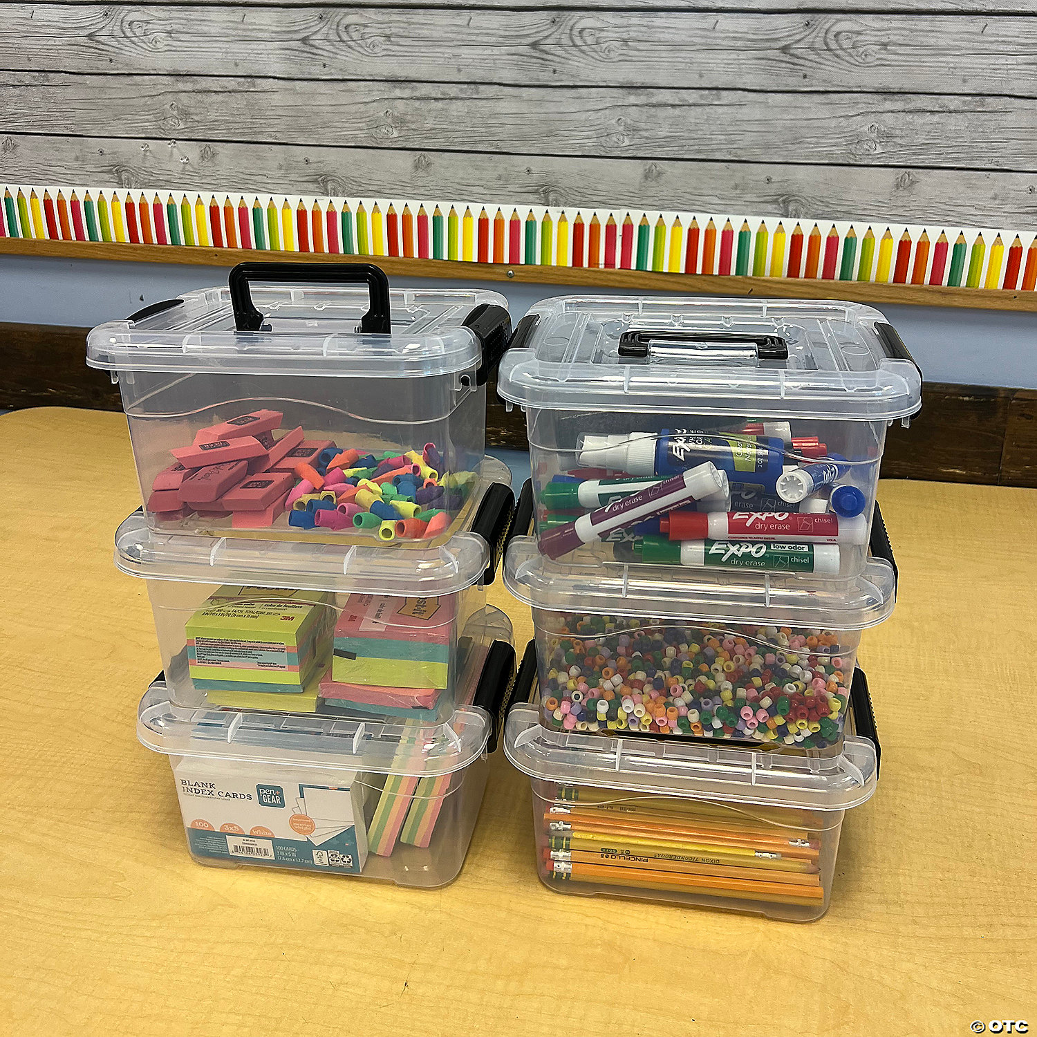 Clear Medium Locking Storage Bins with Lids Fun Express