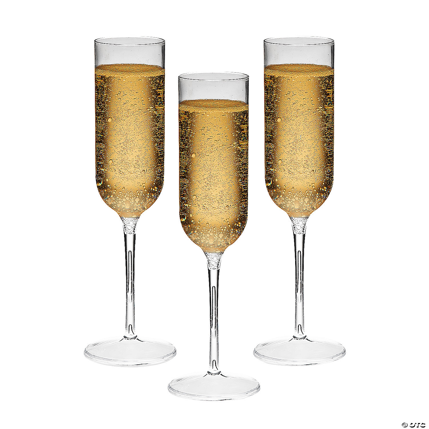 5.5 OZ Disposable Champagne Glasses for Champagne WELLIFE 50 Pack Gold Glitter Plastic Champagne Flutes Wedding and Other Catering Premium Plastic Toasting Flutes Perfect for Party 