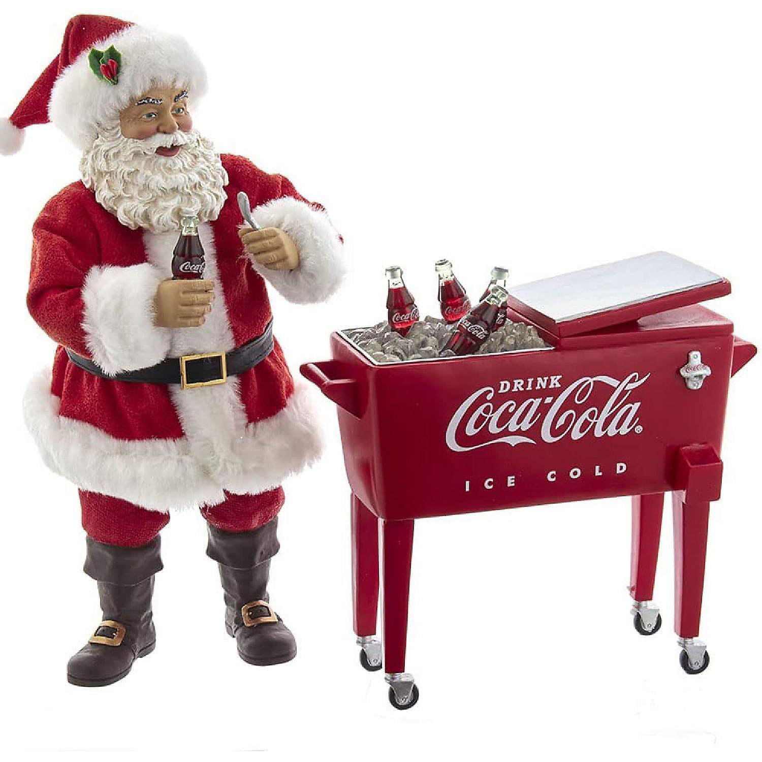 Coca-Cola Coke Santa with Table Piece Set, Multi-Colored,14-Inches | Oriental Trading