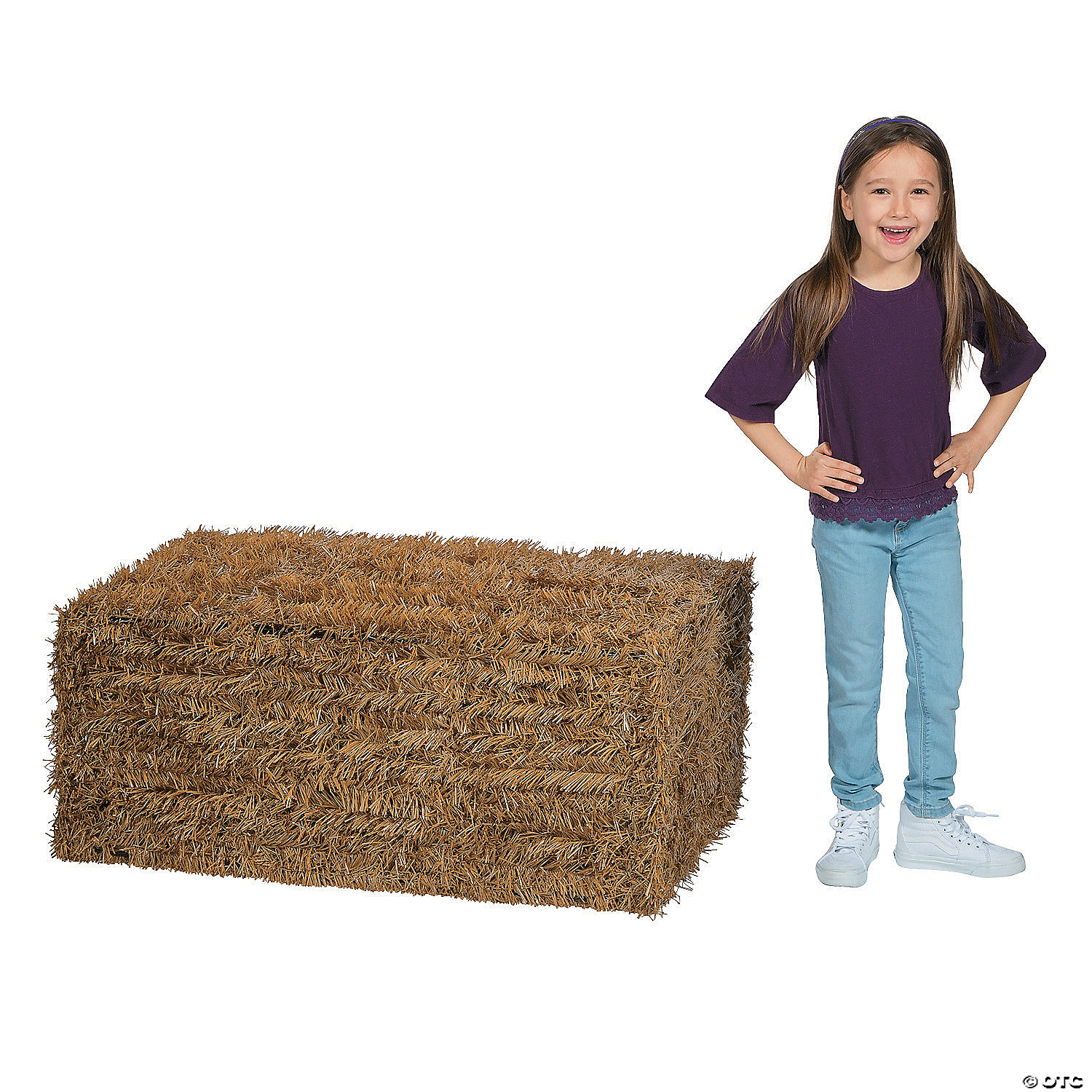 Collapsible Faux Hay Bale Oriental Trading