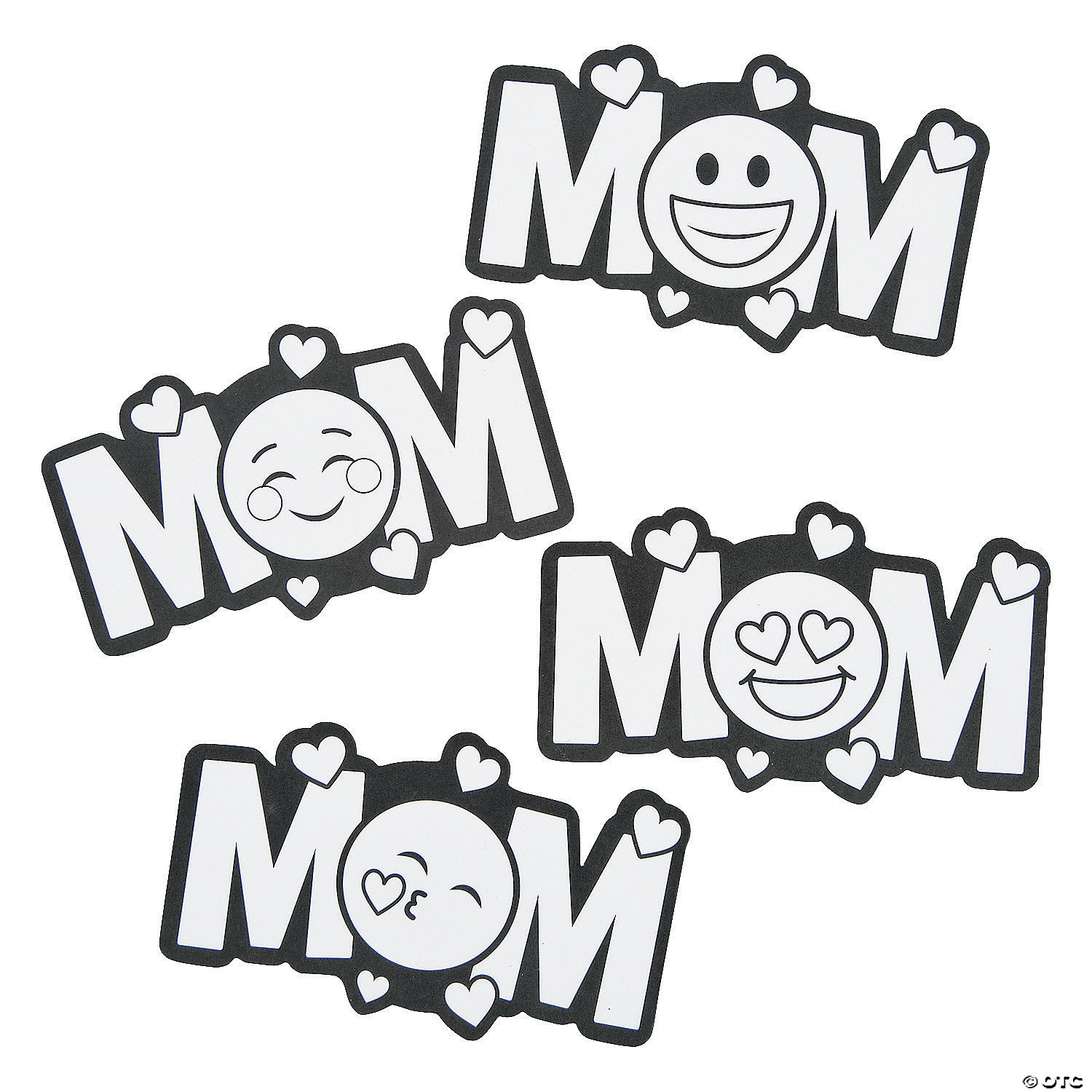 絶妙なデザインバッグColor Your Own Emoji Mom Magnets - 12 Pc. | Oriental Trading