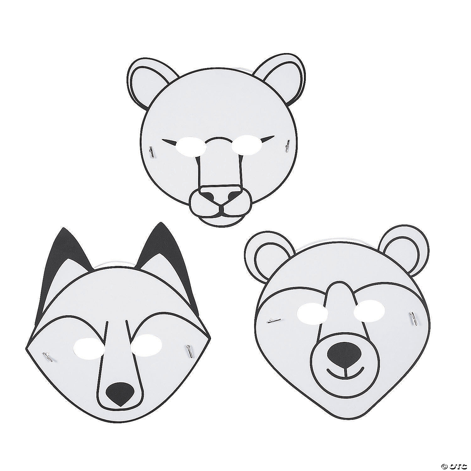 Color Your Own Mountain Animal Masks   20 Pc.   Discontinued