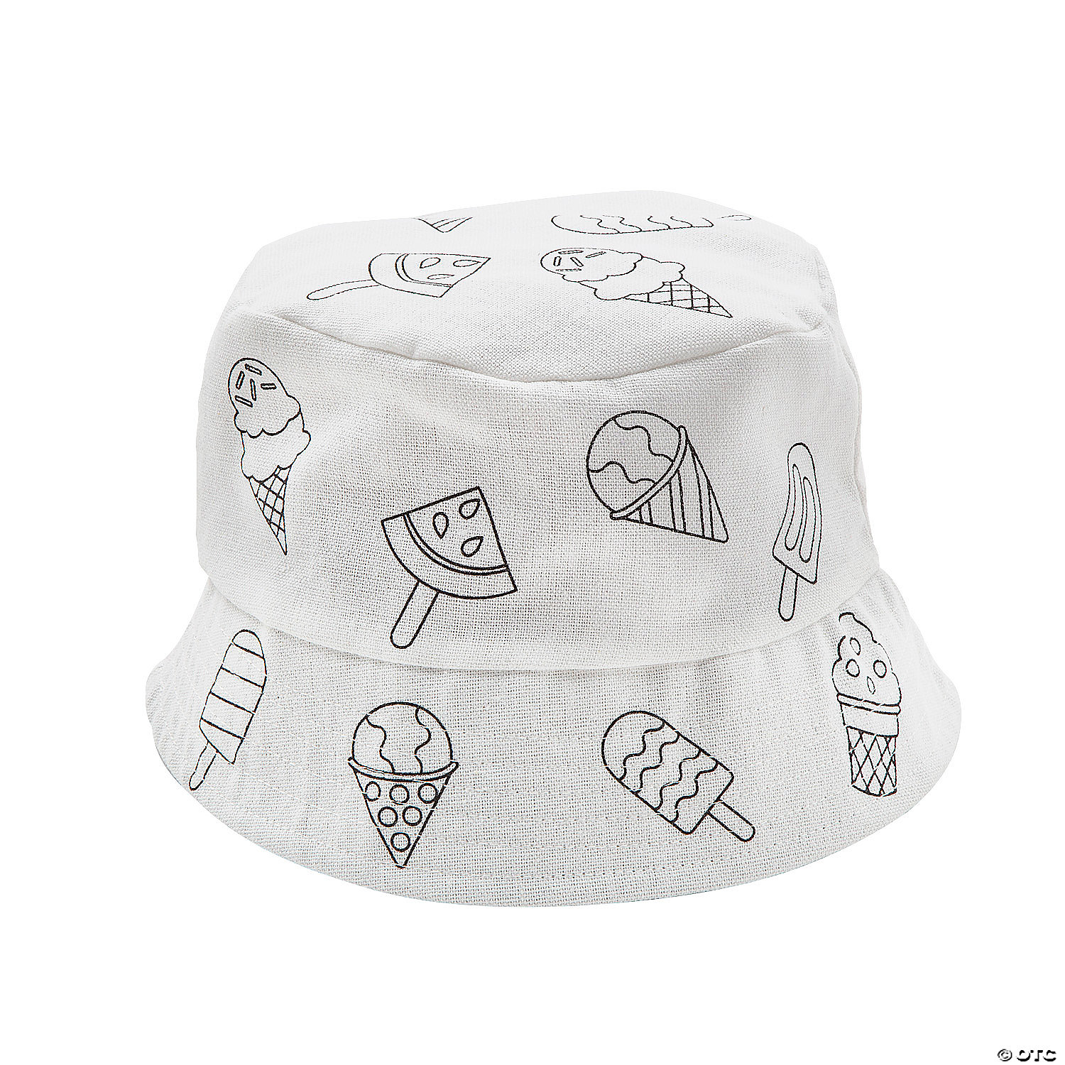 Color Your Own Summer Treats Bucket Hats - 12 Pc.