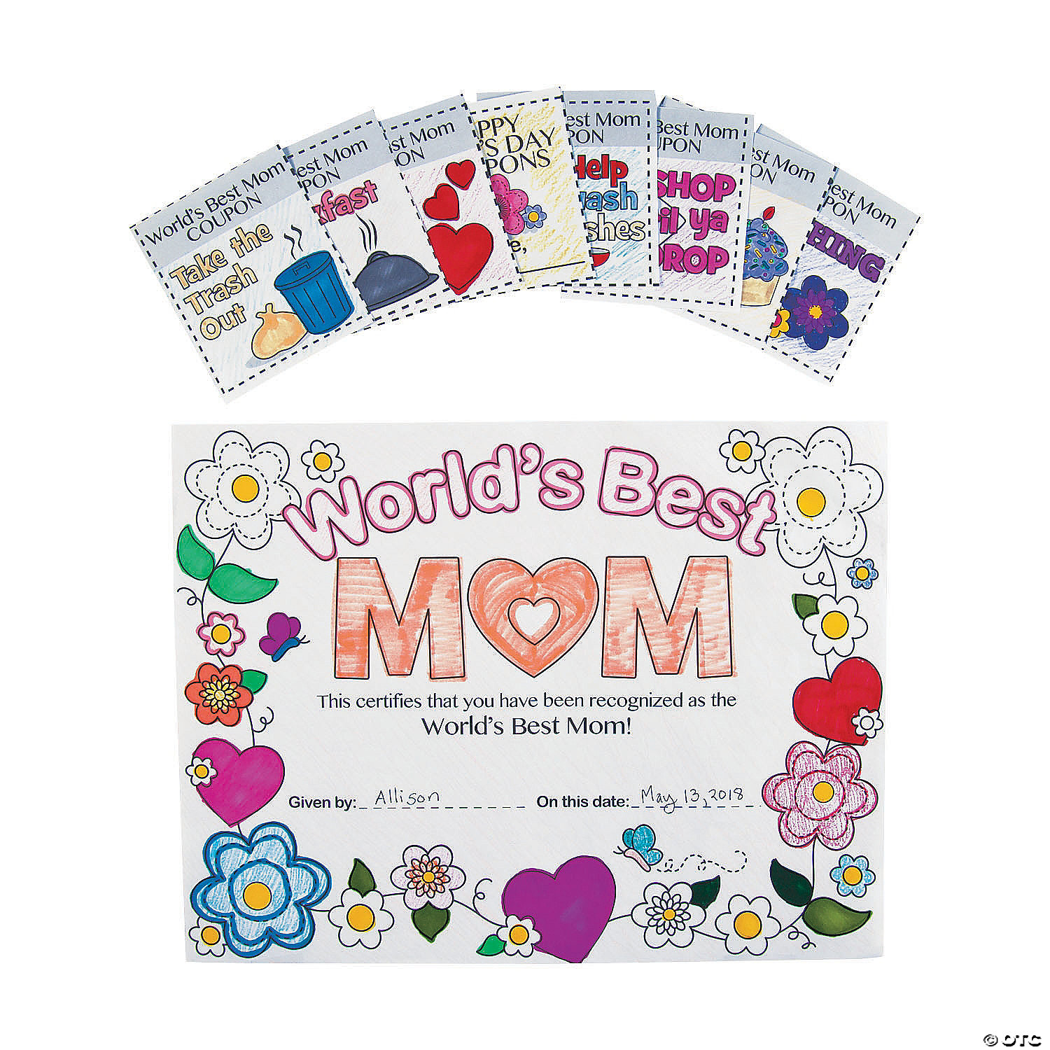 Color Your Own World S Best Mom Certificates Oriental Trading,American Airlines Baggage Policy Personal Item