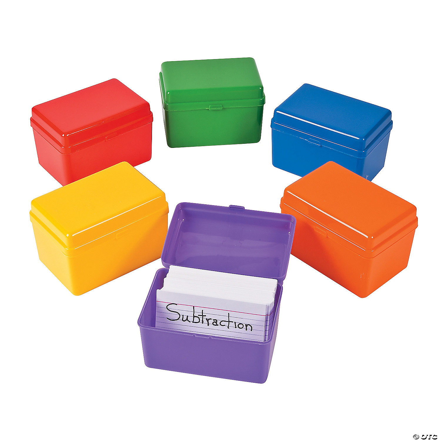 colorful storage boxes