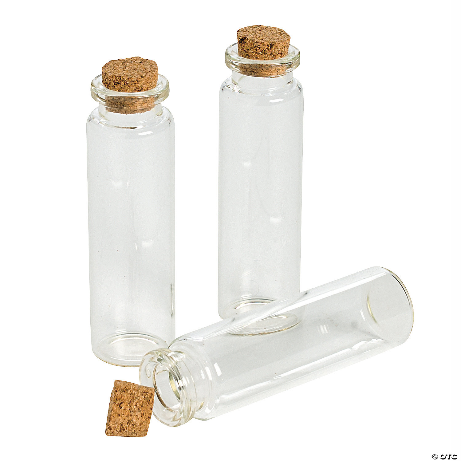 Grehom 100 ml Mini Oil Vinegar Bottle Set; 2 Recycled Glass Bottles with natural cork stopper