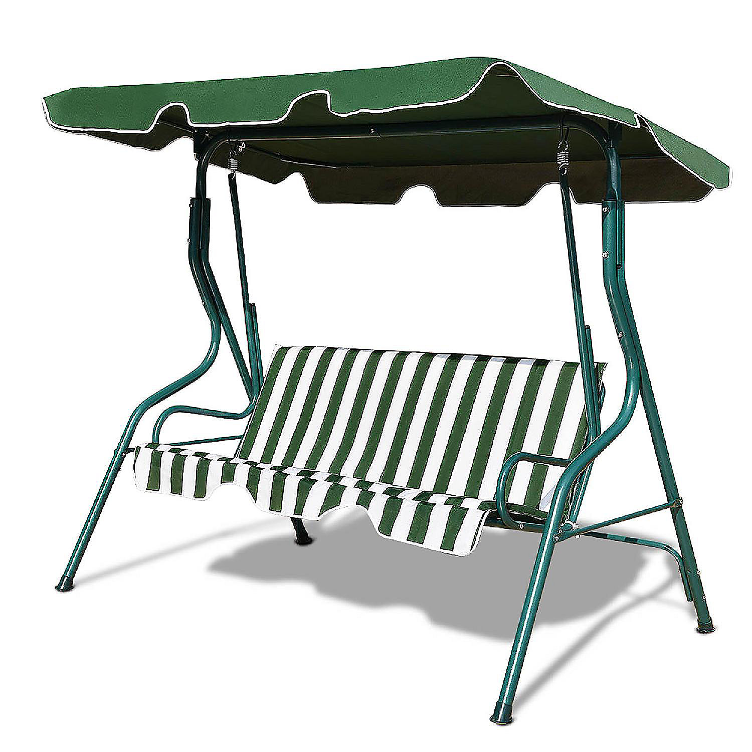 Costway 3 Seats Patio Backyard Canopy Steel Frame Swing Glider Hammock