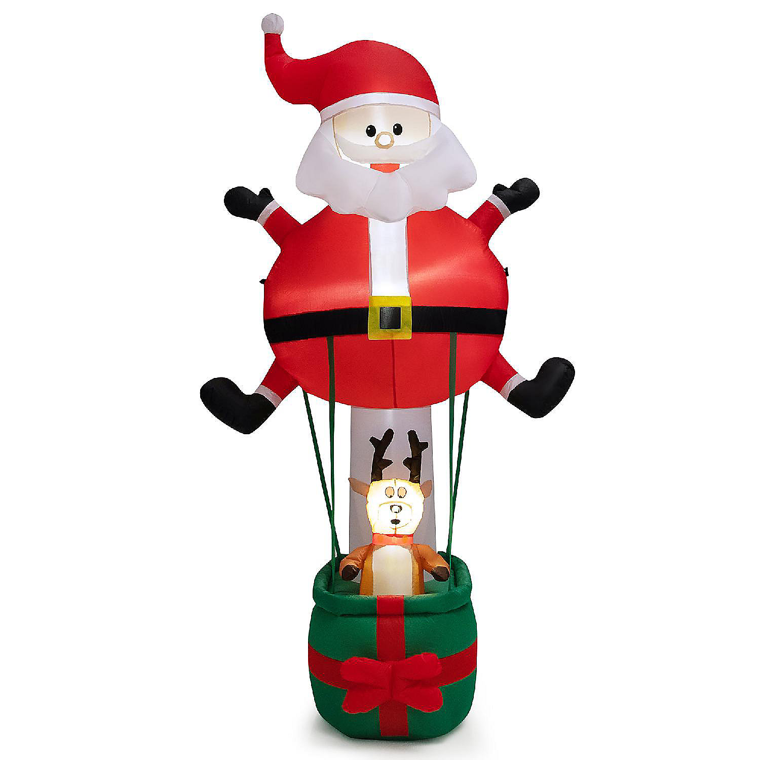 Costway 8 FT Inflatable Santa Claus & Reindeer Giant Hot Air Balloon with  LED Lights | Oriental Trading