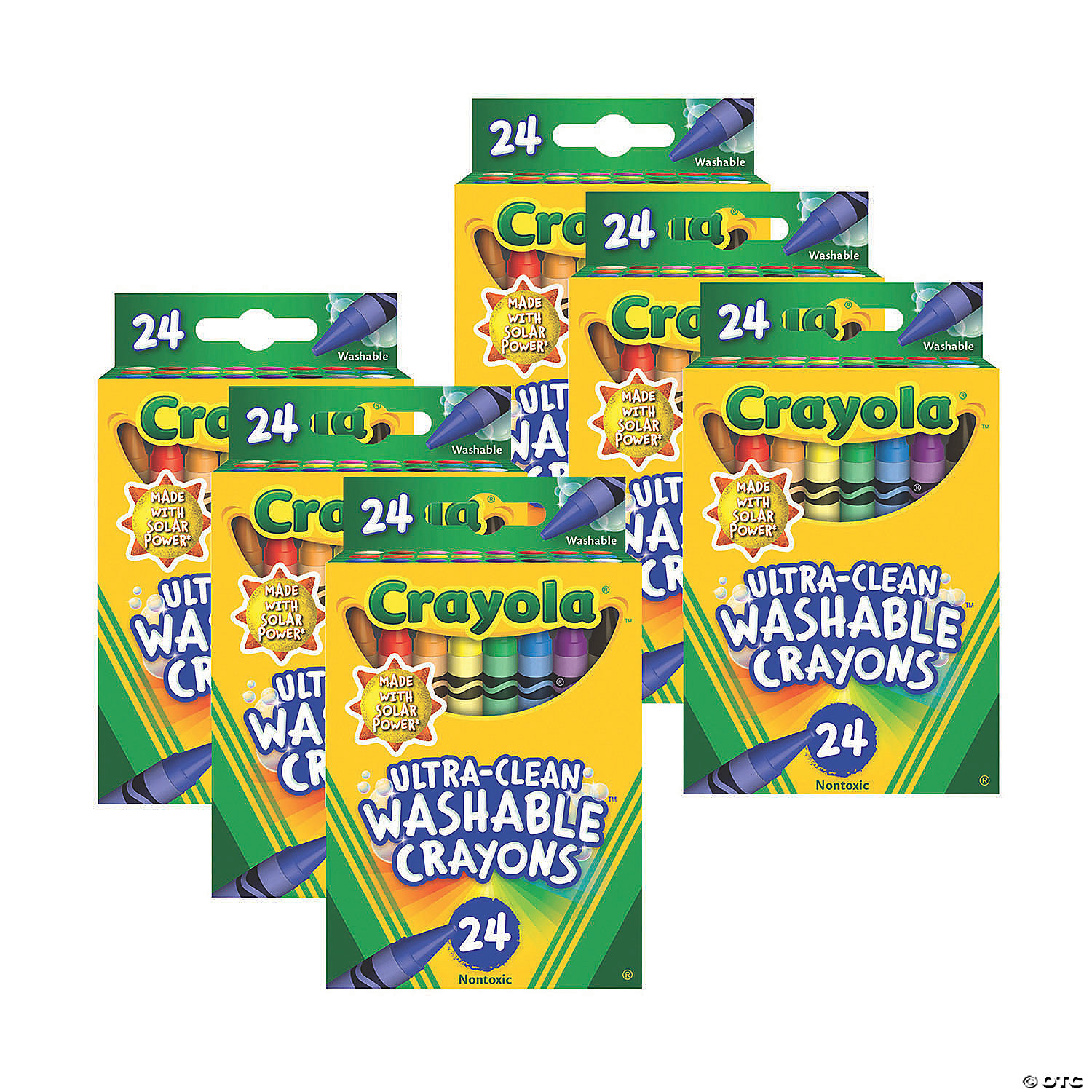 Crayola Ultra-Clean Washable Crayons - Regular Size, 24 Per Pack