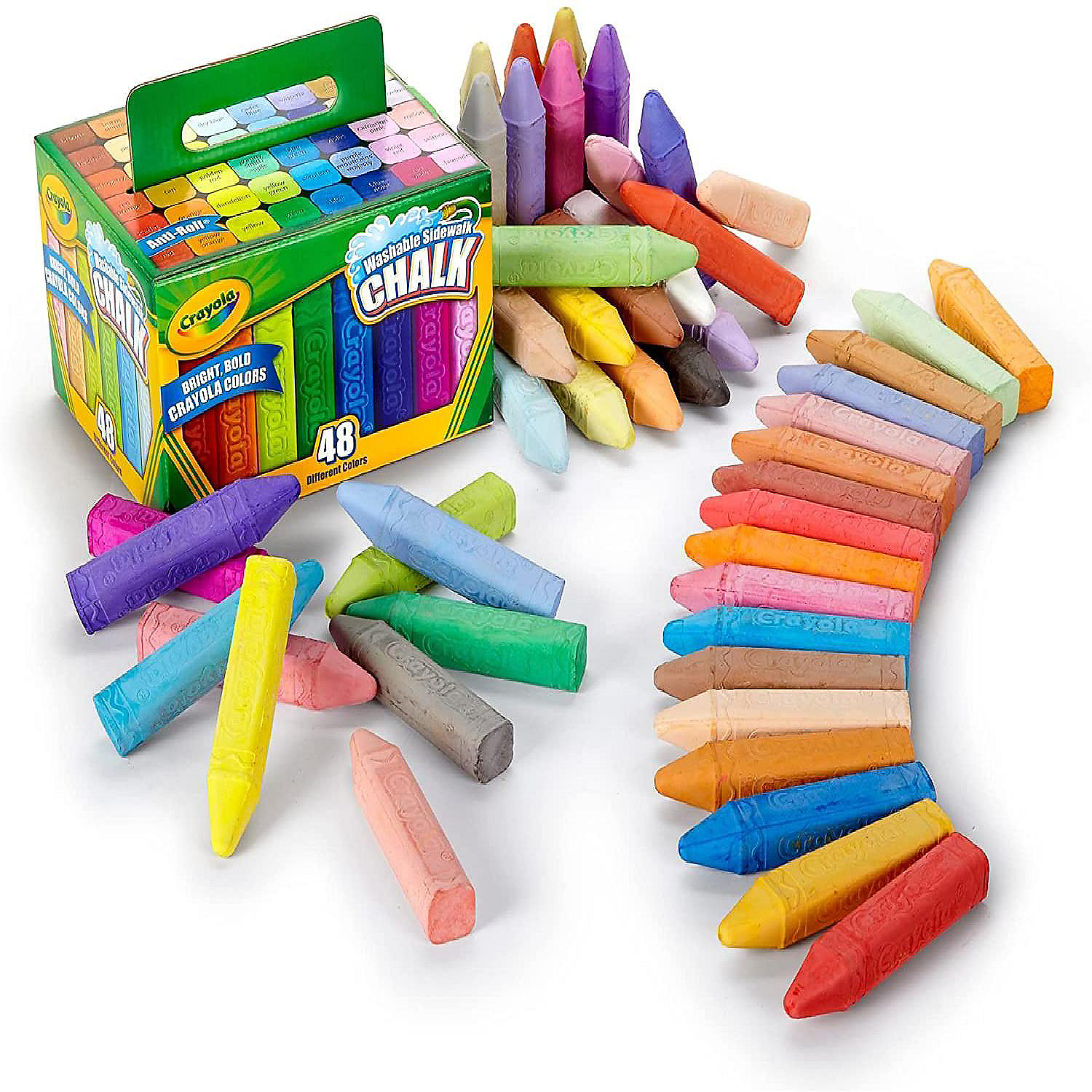 Teaching Colorful Painting Chalk for Kids Round Sidewalk Chalk Set Multicolor, 20 Pcs A 