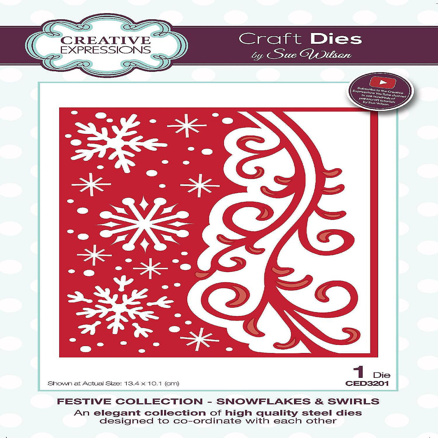 Creative Expressions Dies by Sue Wilson Festive Snowflakes Swirls | Oriental Trading