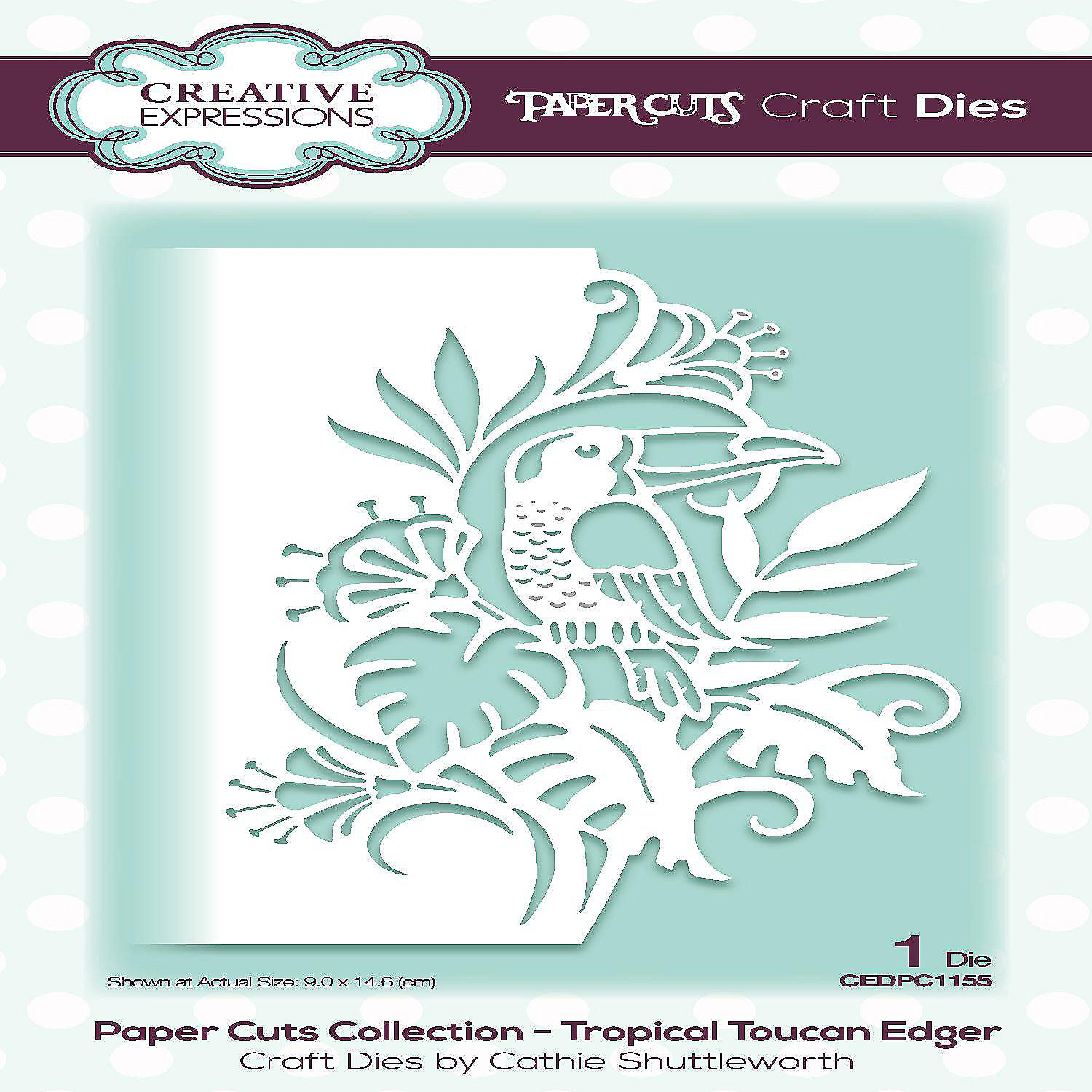 Creative Expressions Paper Cuts Edger Craft Dies-Tropical Toucan 