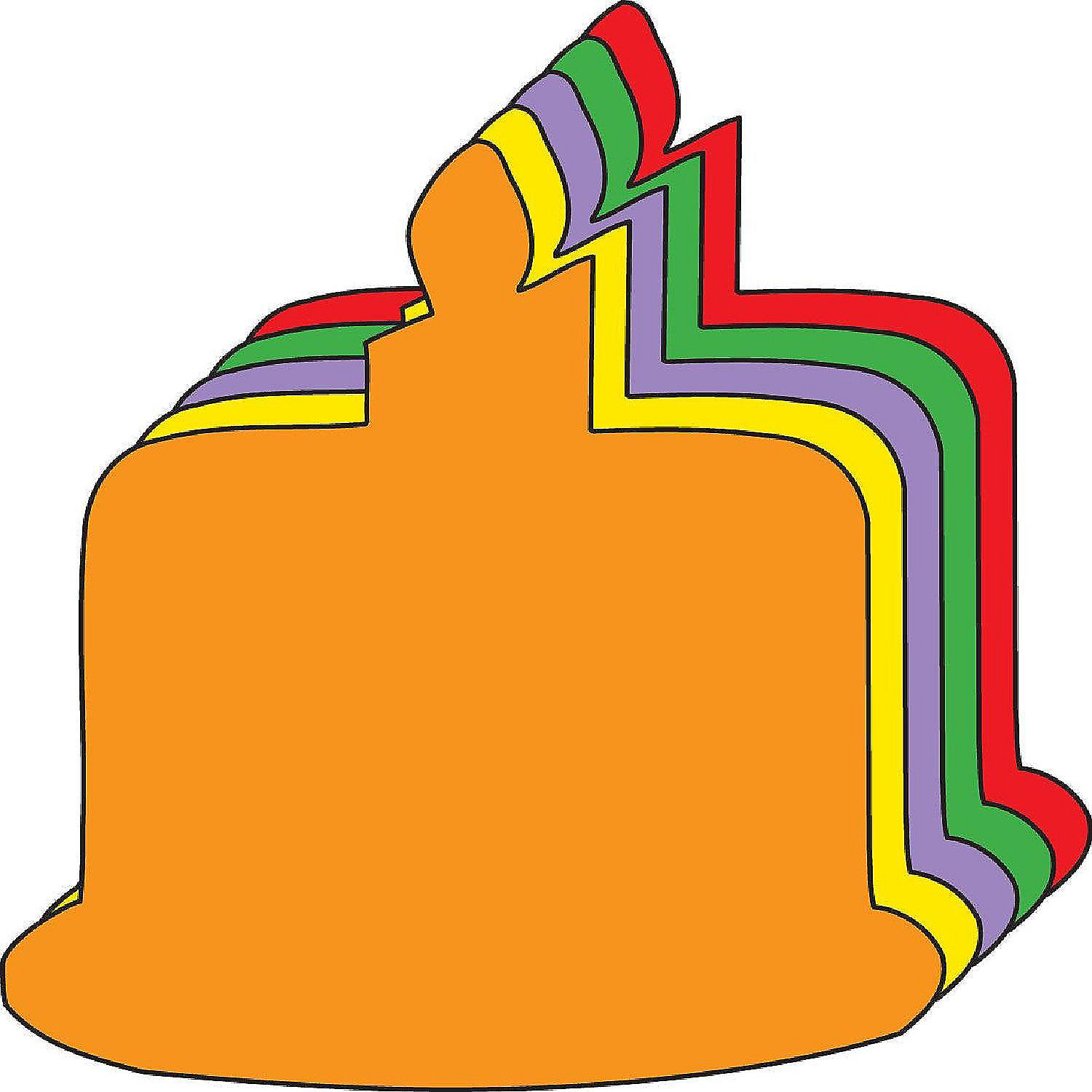Creative Shapes Etc. Birthday Cake Assorted Color Creative Cutouts
