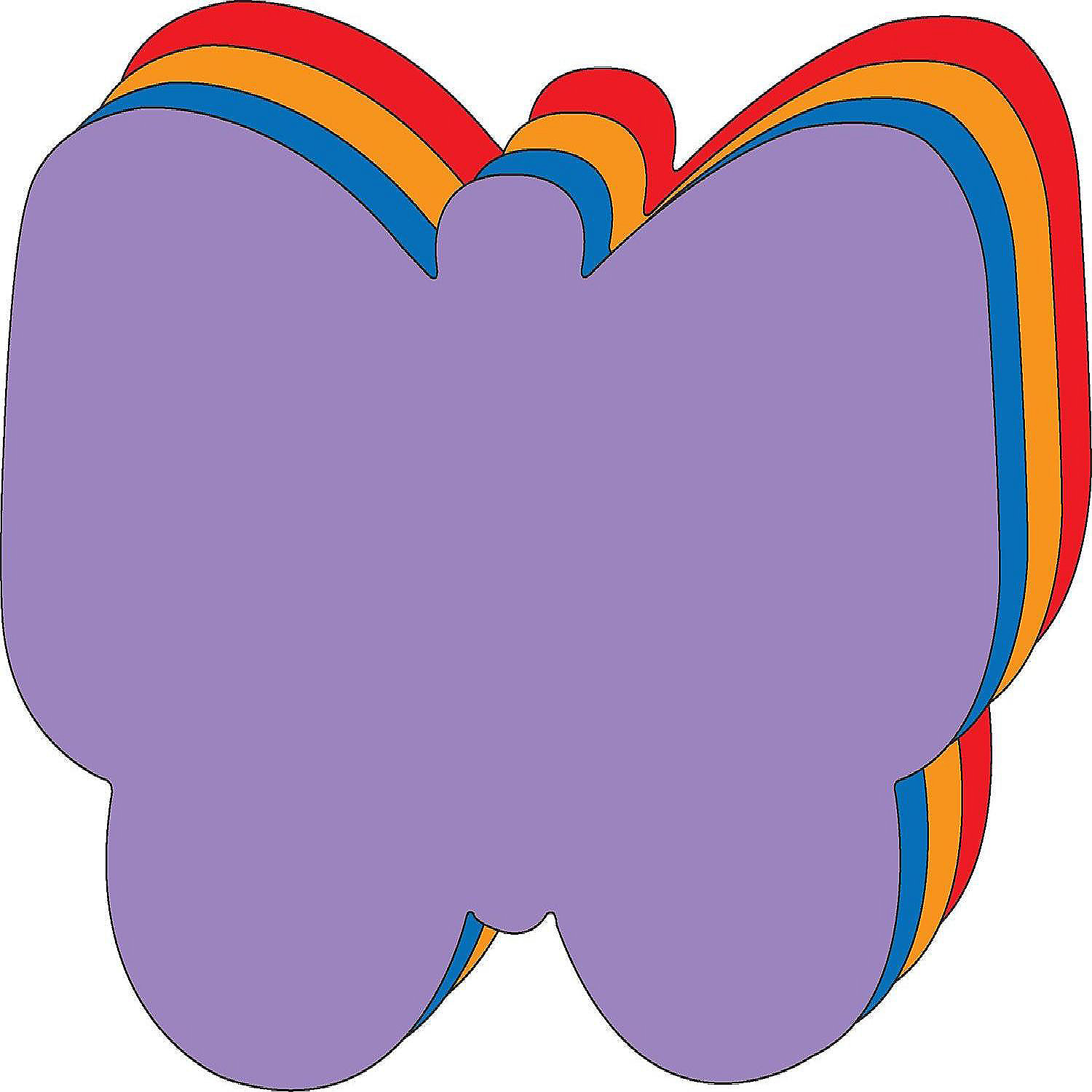 Creative Shapes Etc. Butterfly Assorted Color Super Cutouts 8” X 10