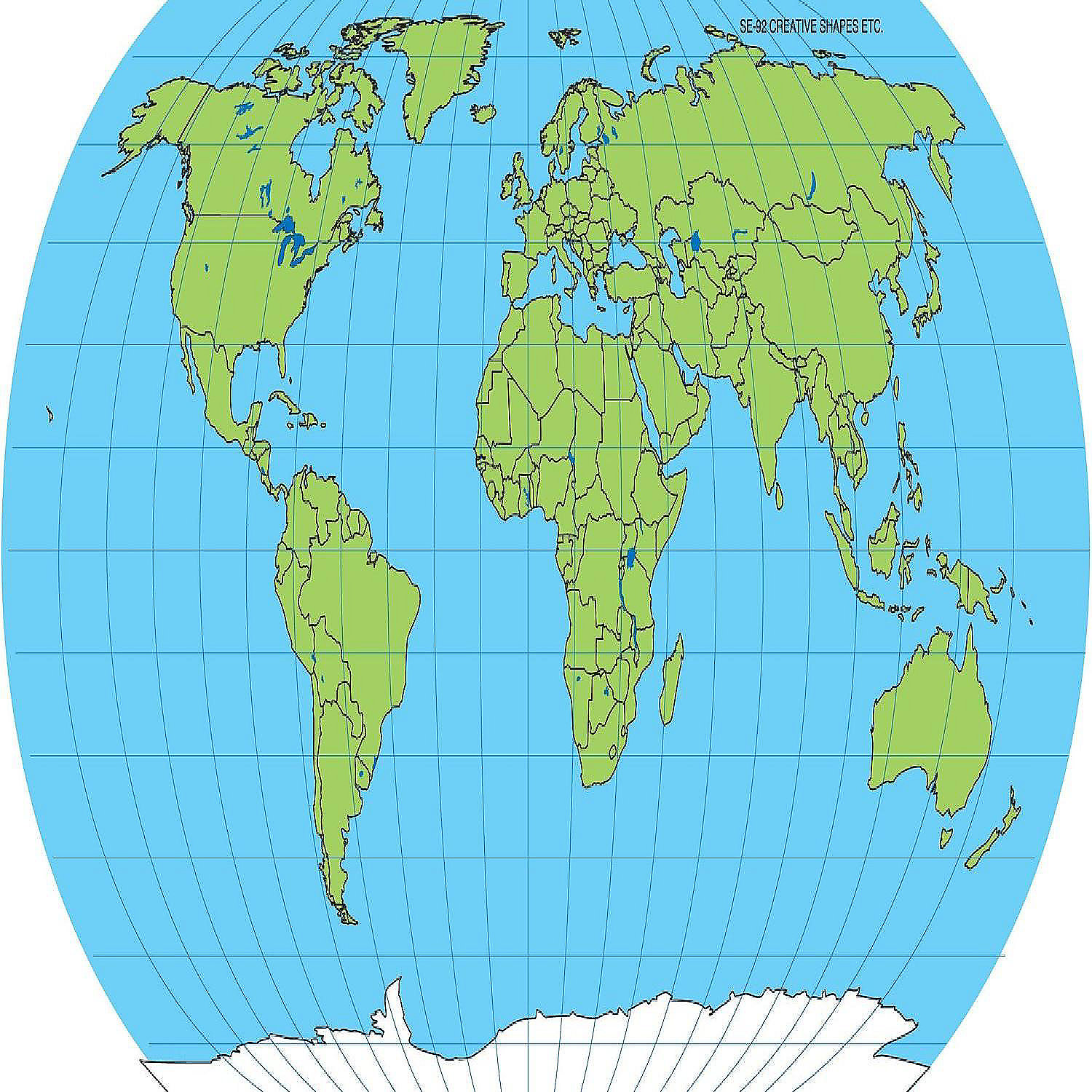Creative Shapes Etc. - Large Notepad - Oval World | Oriental Trading