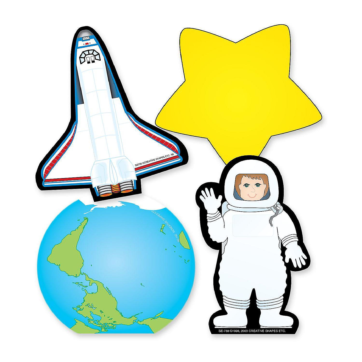 Creative Shapes Etc. Mini Notepad Set Space Oriental Trading