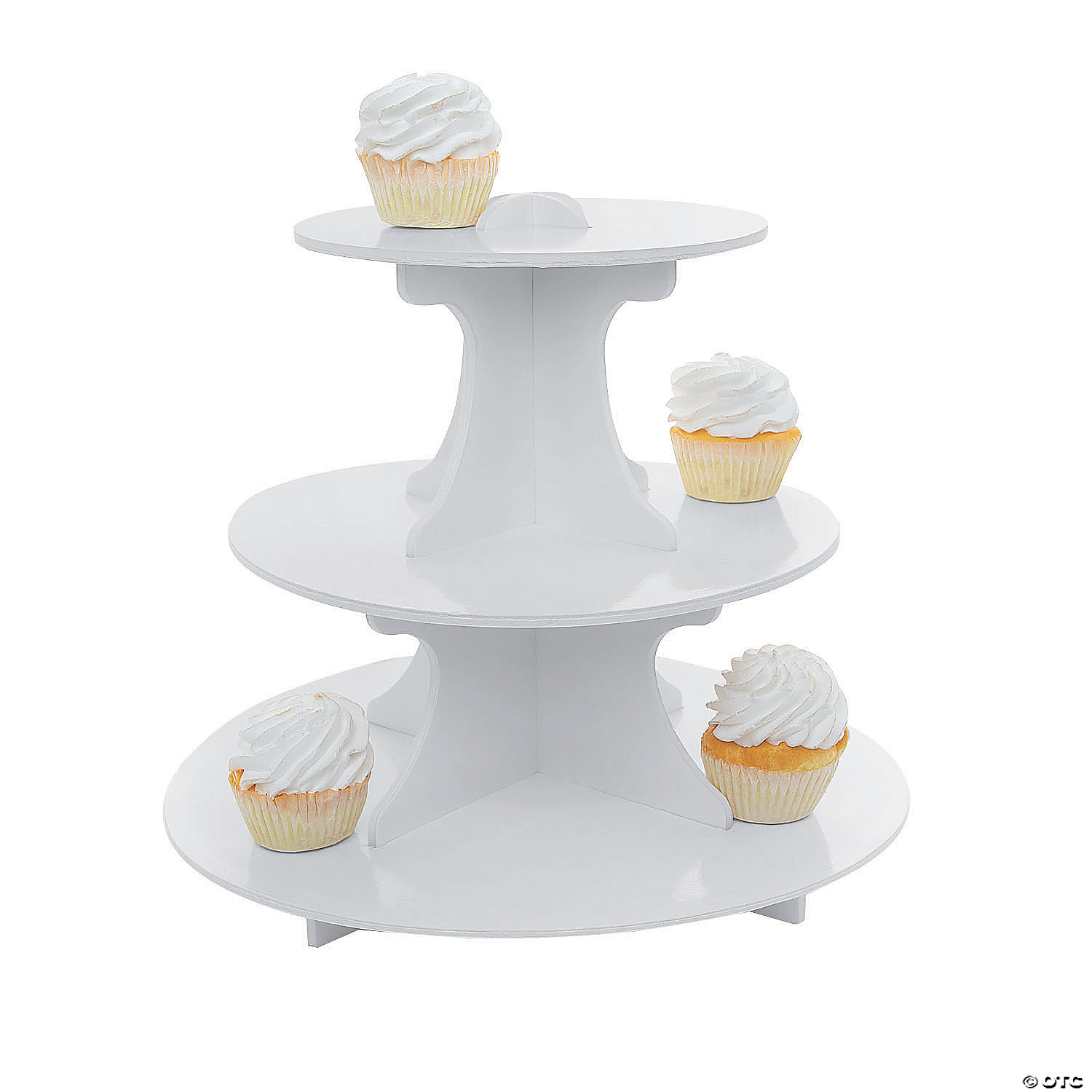 White Cupcake Stand 3 Tiers Round Cupcake Display Stand Dessert Tower Pastry Stand Party Serving Platter Holder for Wedding Birthday 