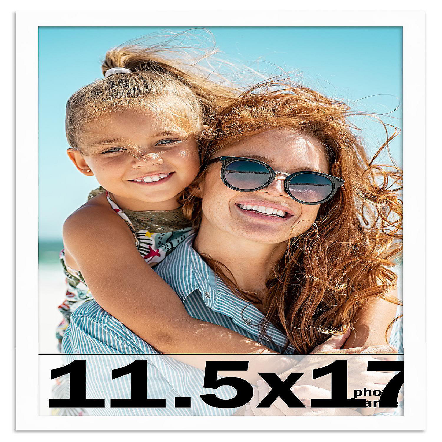 11.5x17 Frame White Solid Wood Picture Frame