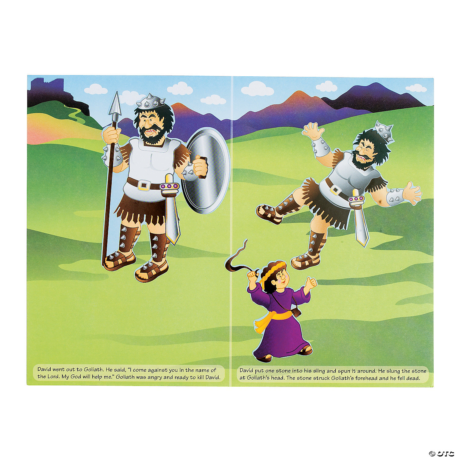 David & Goliath Sticker Scenes - 12 Pc. | Oriental Trading