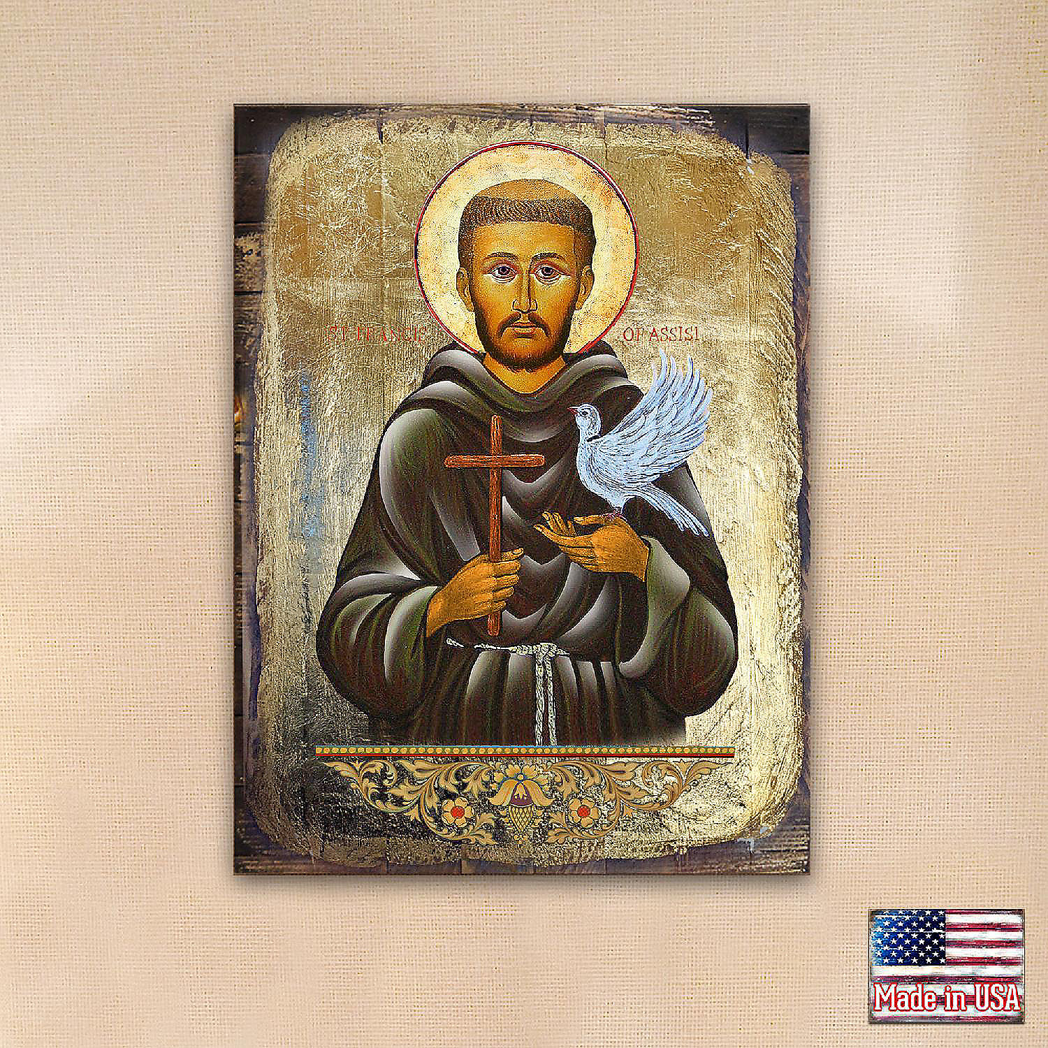 Francis Of Assisi Patron Saint Of Animals Icon Plaque 