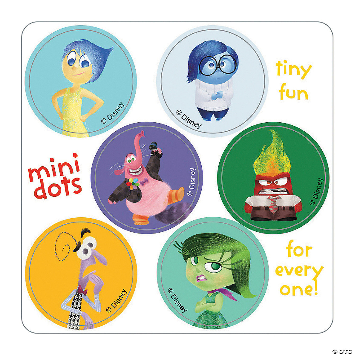 Disney Inside Out Mini Dot Stickers Discontinued