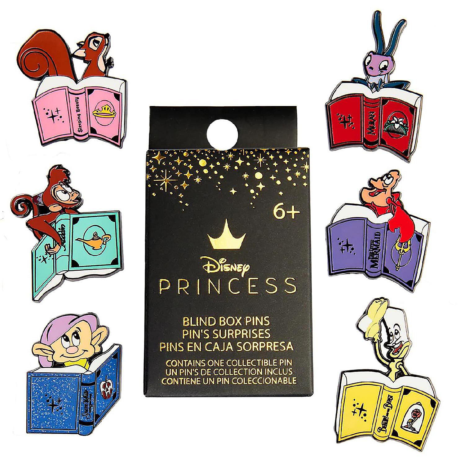 Disney Princess Books Blind Box Enamel Pin One Random | Oriental Trading