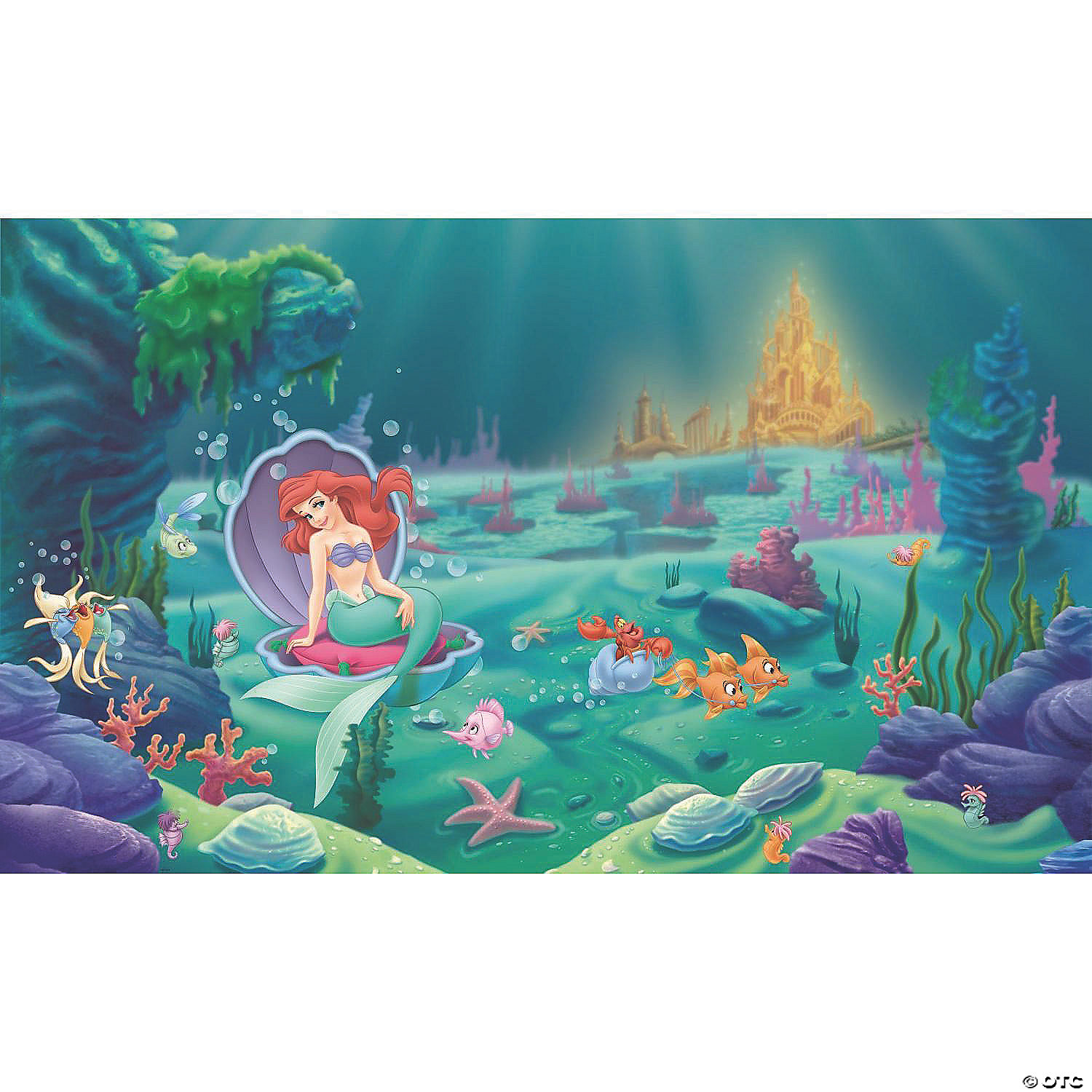 Disney Princess The Little Mermaid Prepasted Wallpaper Mural | Oriental  Trading
