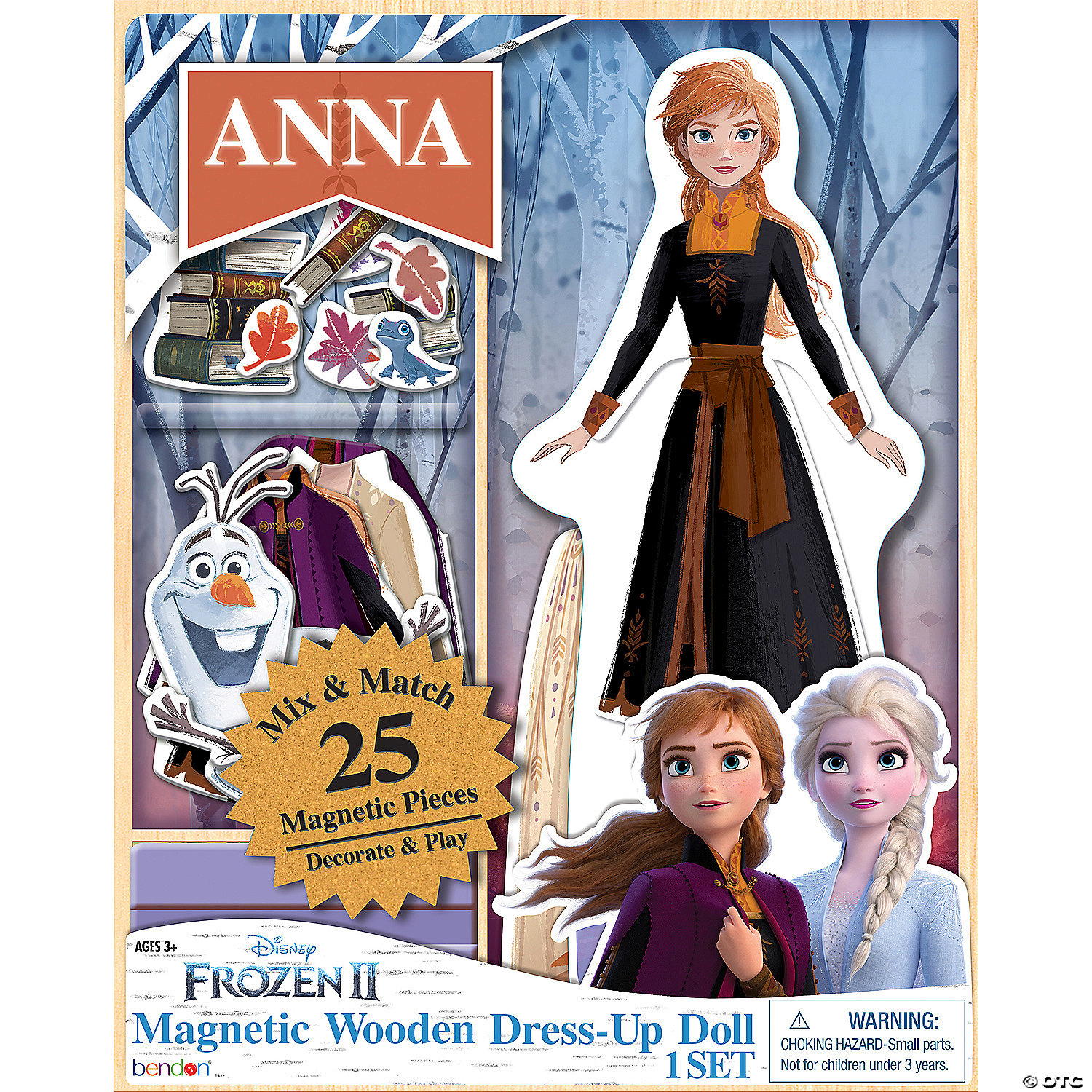 Disney's Frozen II Magnetic Wooden Dress-Up Doll Set | Oriental Trading