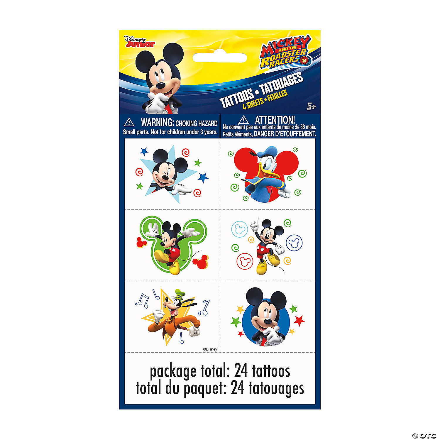 1 x Mickey Mouse Temporary Tattoo Sheets Children Kids Birthday Party Bag Filler 