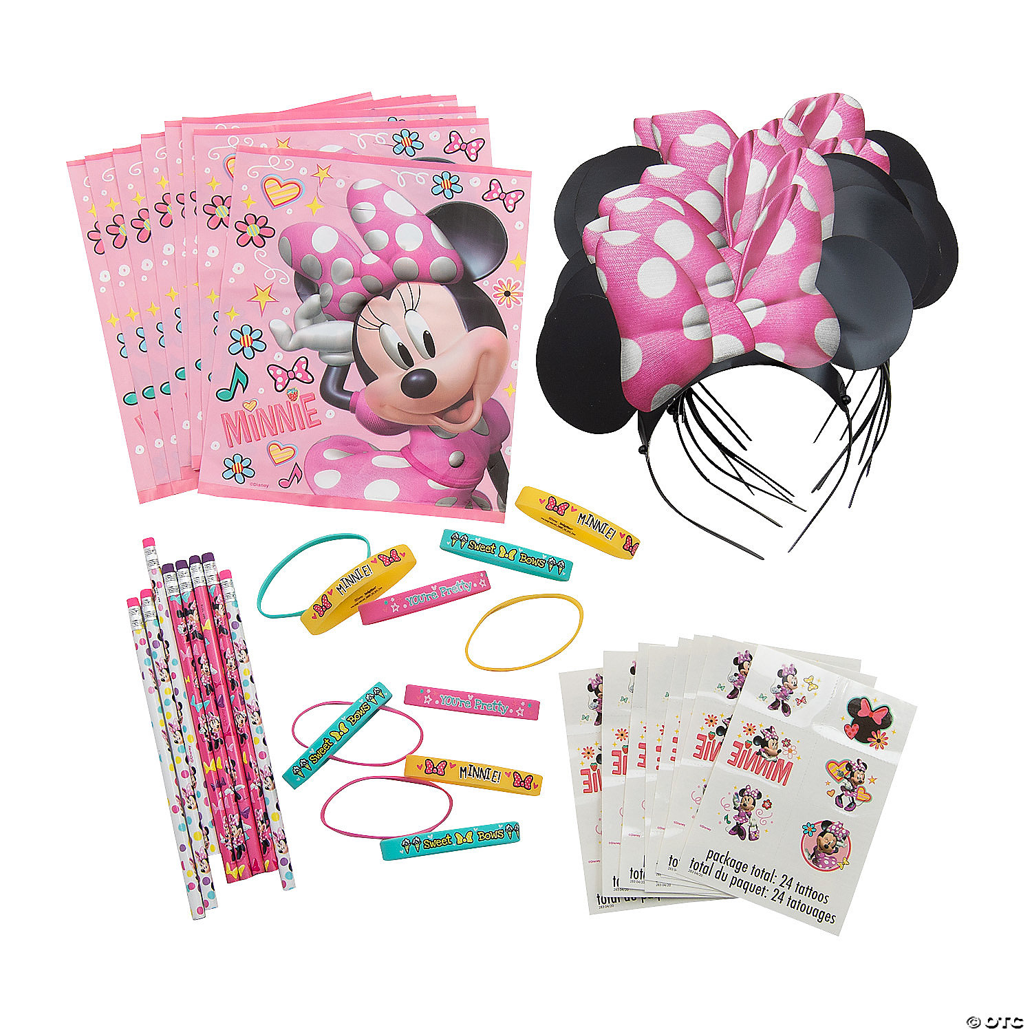 MINNIE MOUSE LOOT LOLLY TREAT BAGS PACK OF 8 BIRTHDAY PARTY SUPPLIES 