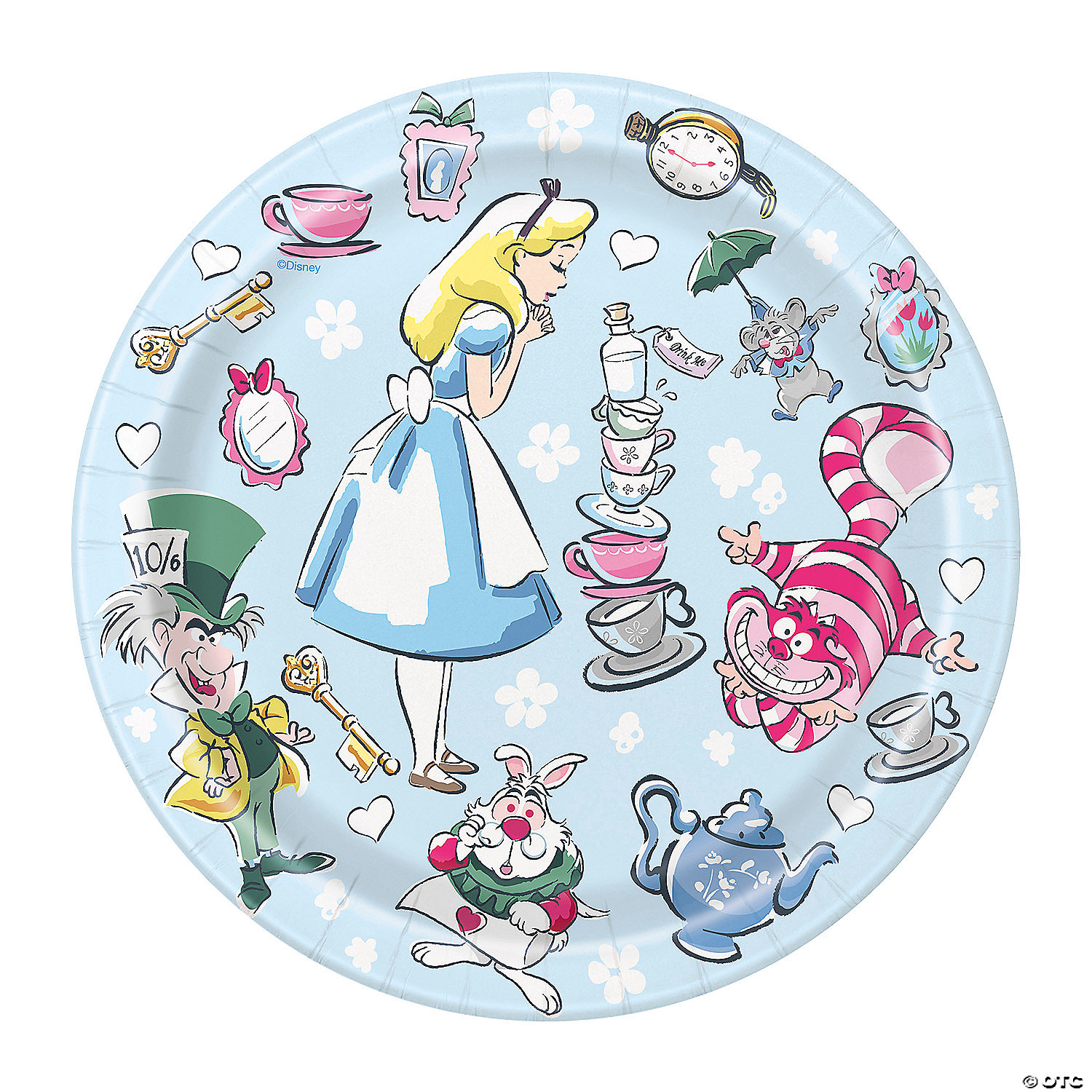 Disney Alice in Wonderland Plate Cute set of 5 pieces Rare Boxed Japan F/S New 