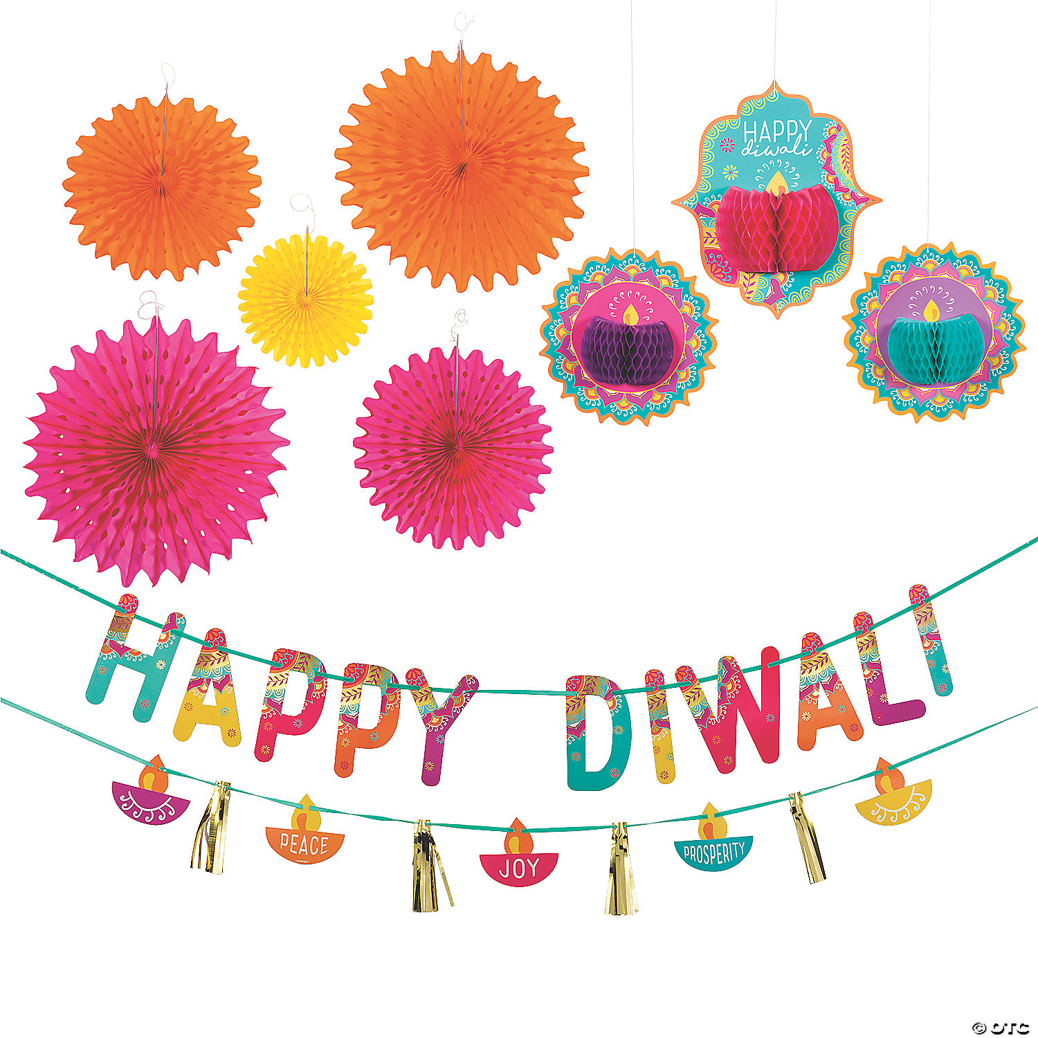 Colorful Bright Diwali Festival Of Lights Celebration Party Tablecover Decor 