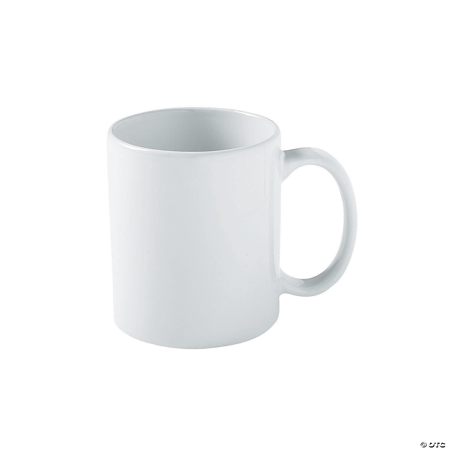 1pcs Plain Mug Cup Gloss White Ceramic Tea Coffee Drinking Mugs 