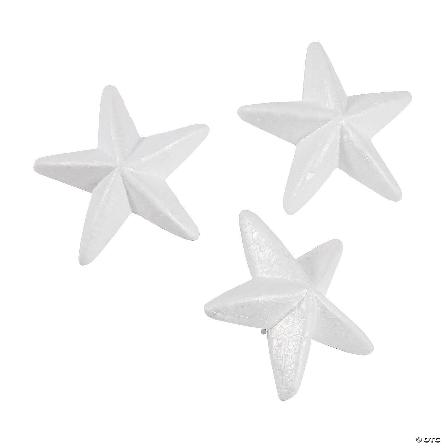 2.3 x 0.875 x 2.3 inches Makes DIY Ornaments and Decorations White 24-Piece Star-Shaped Polystyrene Foam for Arts and Craft Use Craft Foam Stars