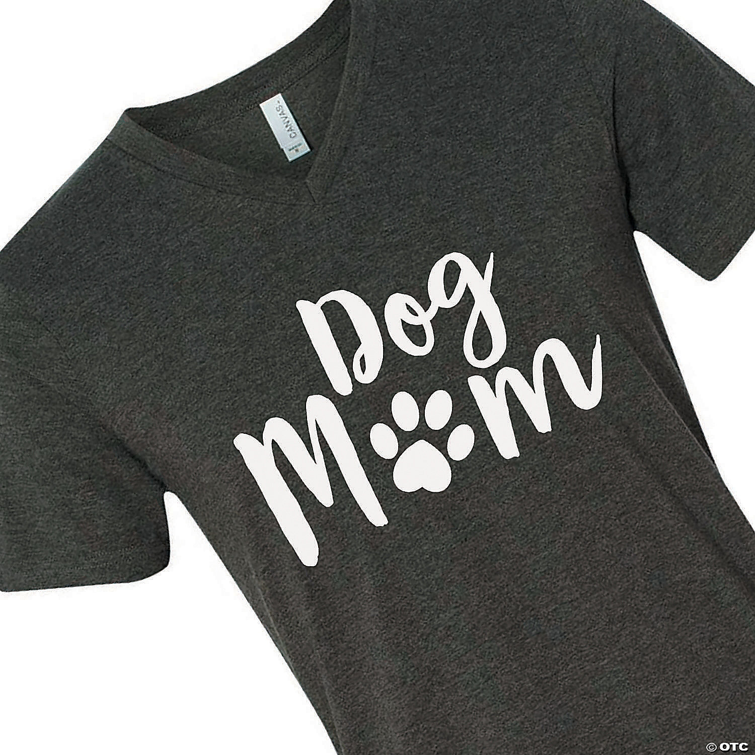 Dog Mom Logo Womens 100% Ringspun Cotton Crew Neck T-shirt