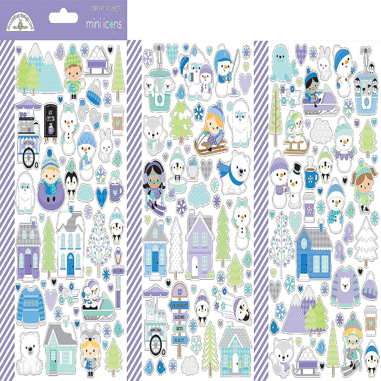 Doodlebug Mini Icons Stickers 3/SheetsSnow Much Fun Oriental Trading